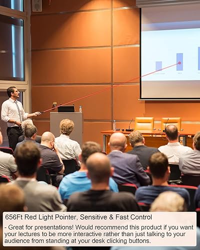 Miniatura 8 de Clicker de presentación remota de PowerPoint - Clicker de presentador inalámbrico con puntero y USB - PPT Slide Advancer
