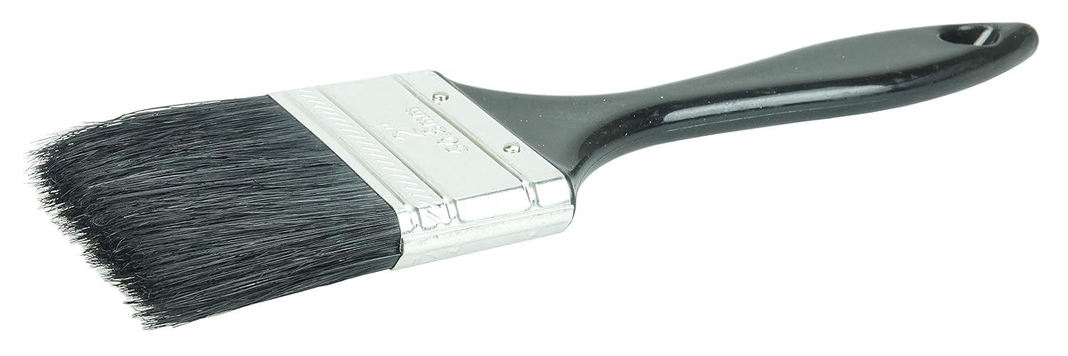 Weiler 40074 2" Industrial Varnish Brush, Black China Bristle, 2" Trim Length, Blue Plastic Handle (Pack of 12)
