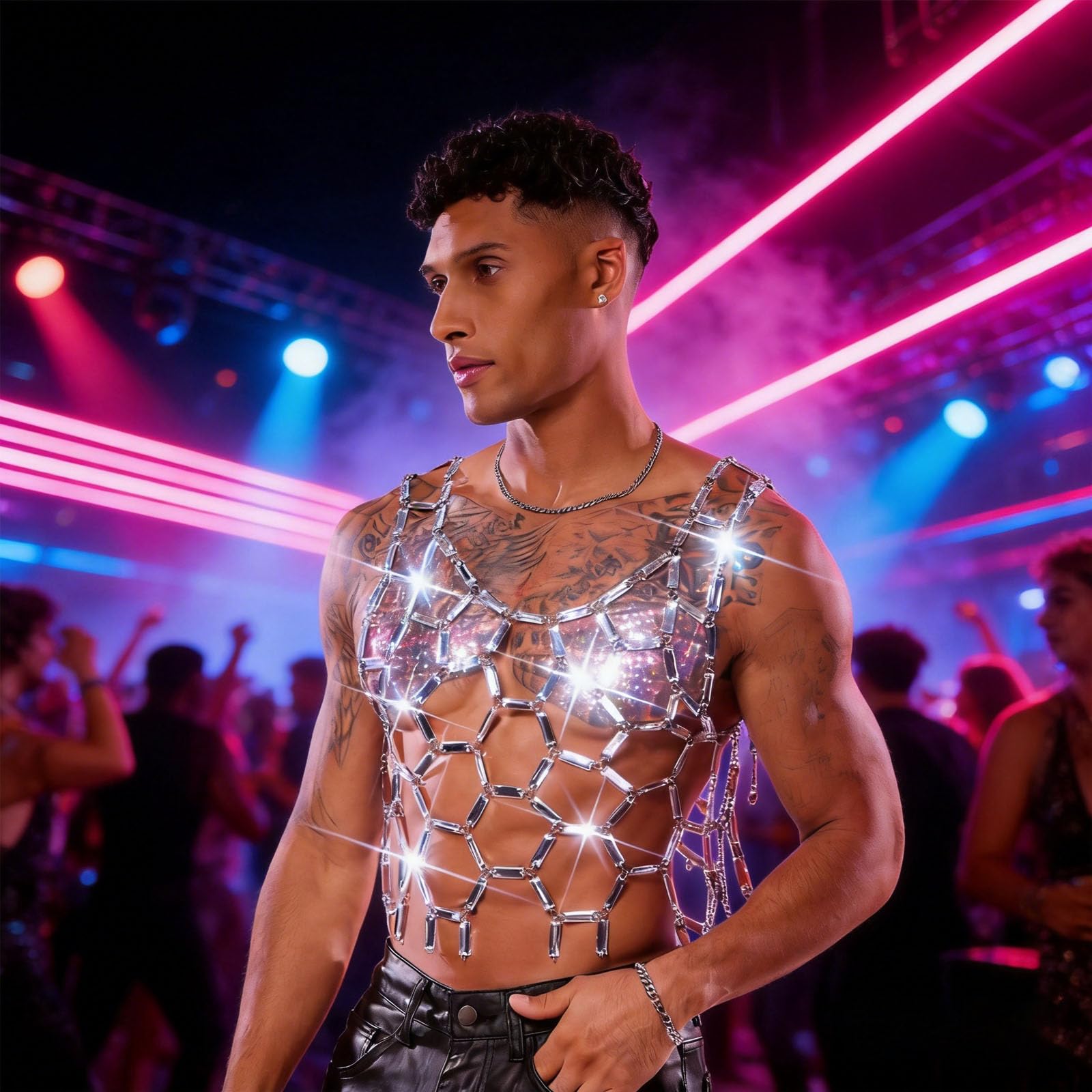 Gilet impreziosito da paillettes alla per abiti casual