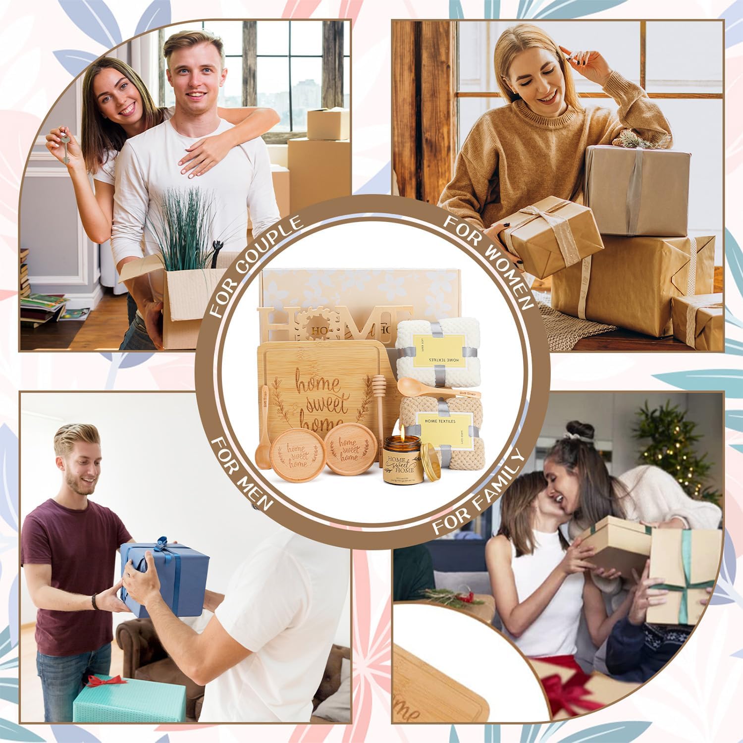 House Warming Gifts New Home,New Home Gifts Ideas,Realtors Closing Gift for House Buyers,Housewarming Bamboo Serving Board for Couple Women Men