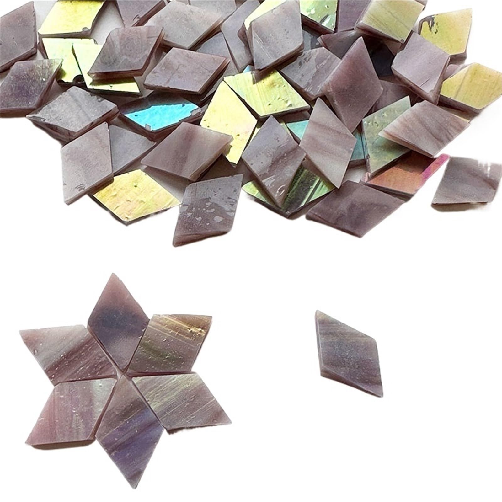 Vaeltor Color 7 150G Clear Glass Mosaic Tiles Multi Color For Diy Craft Home Wall Art
