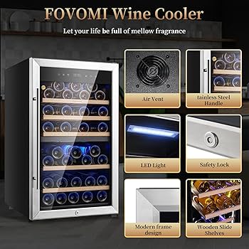 Amazon.com: FOVOMI Wine Fridge,52-bottle Wine Cooler