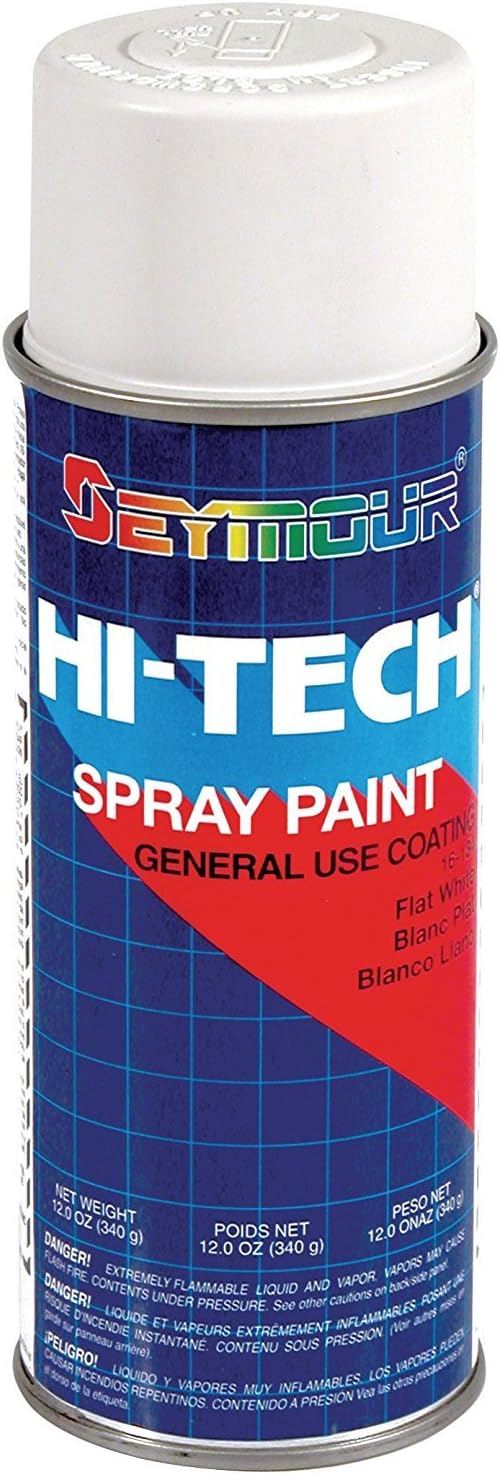 Seymour 16-134 Hi-Tech Enamels Spray Paint, Flat White