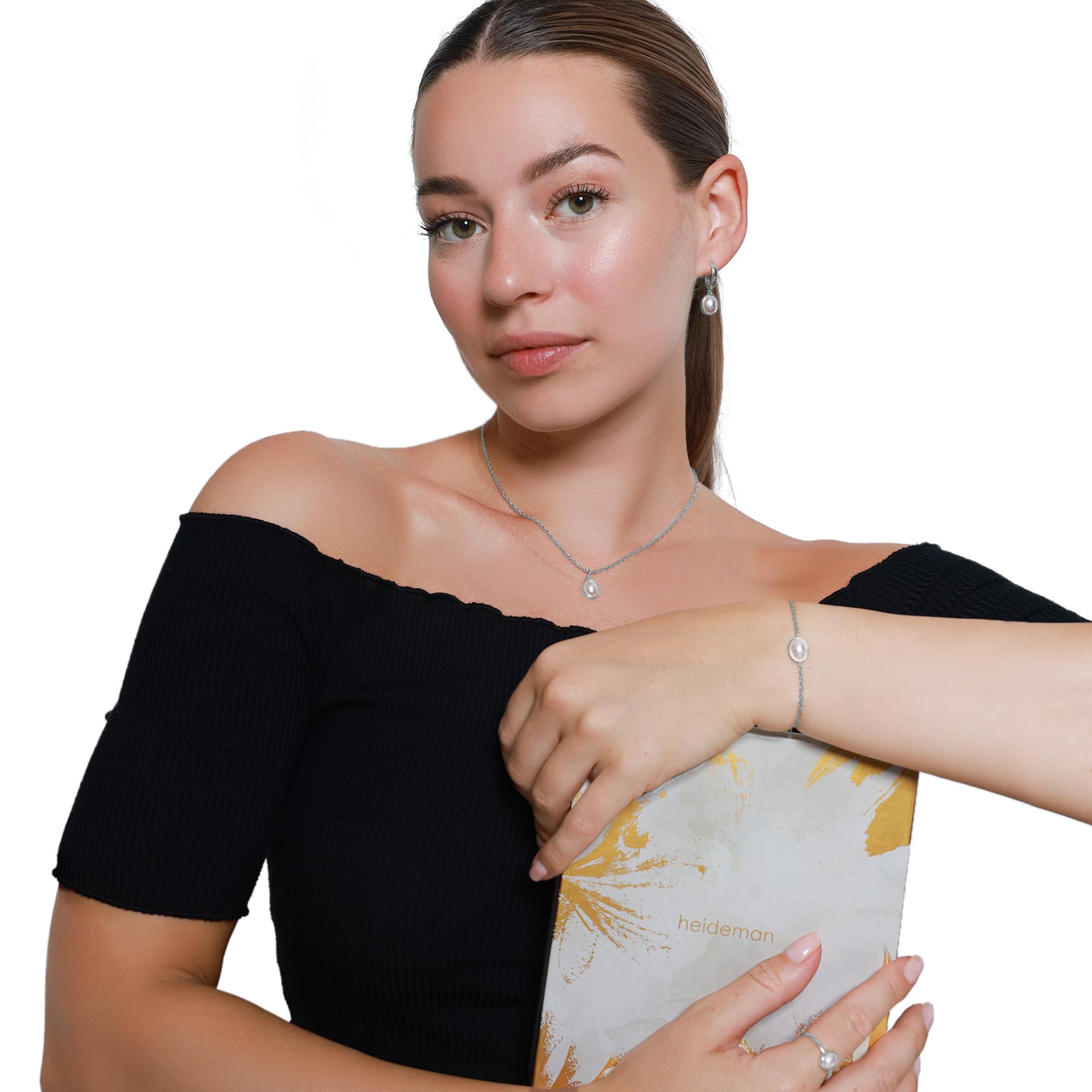 Heideman Adventskalender Damen Schmuck Perle Gold und 4-teilig | Schmuck-Adventskalender als Überraschung zu Weihnachten, hautfreundlich, nickelfrei, schöne Geschenkidee für sie