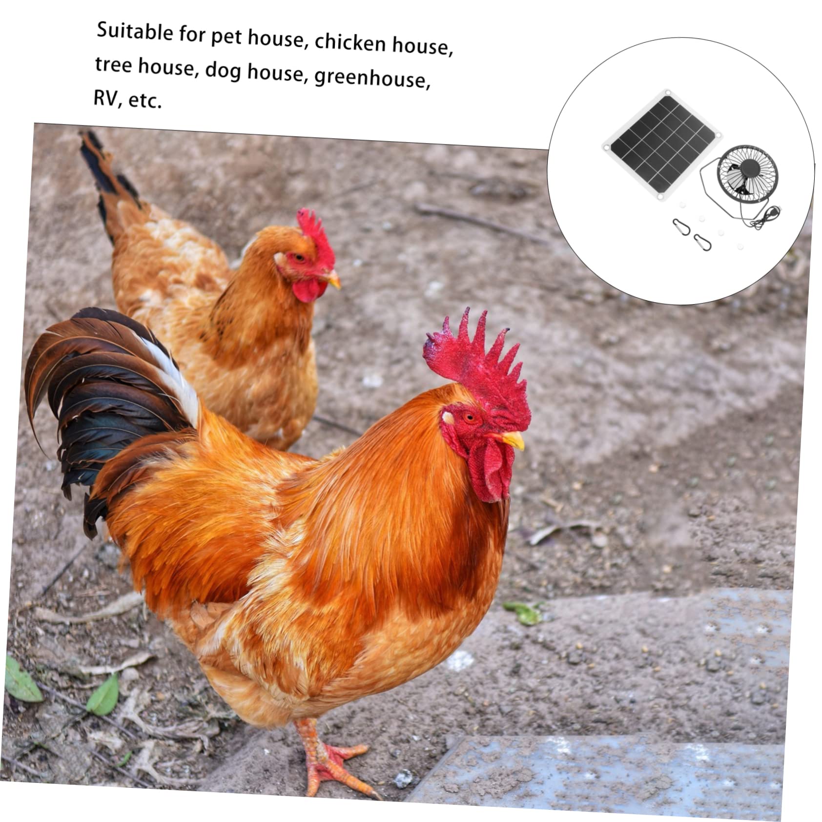 BESPORTBLE 3 Sätze Solarlüfter solar solarventilatoren solar powered fan Solar-Gewächshausventilator entlüften Kühlgebläse mit Solarenergie sommer kühler Einkristallines Silizium