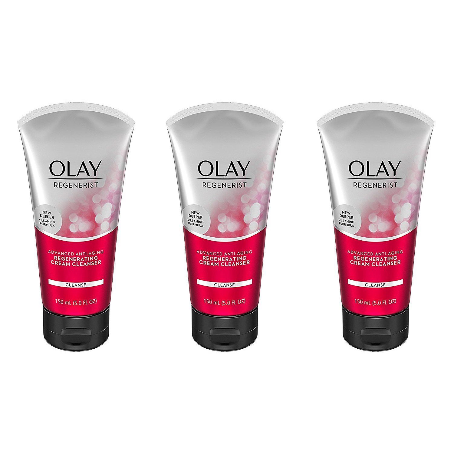 OlayRegenerist Regenerating Advanced Anti Aging Cream Facial Cleanser 5 oz (Pack of 3)