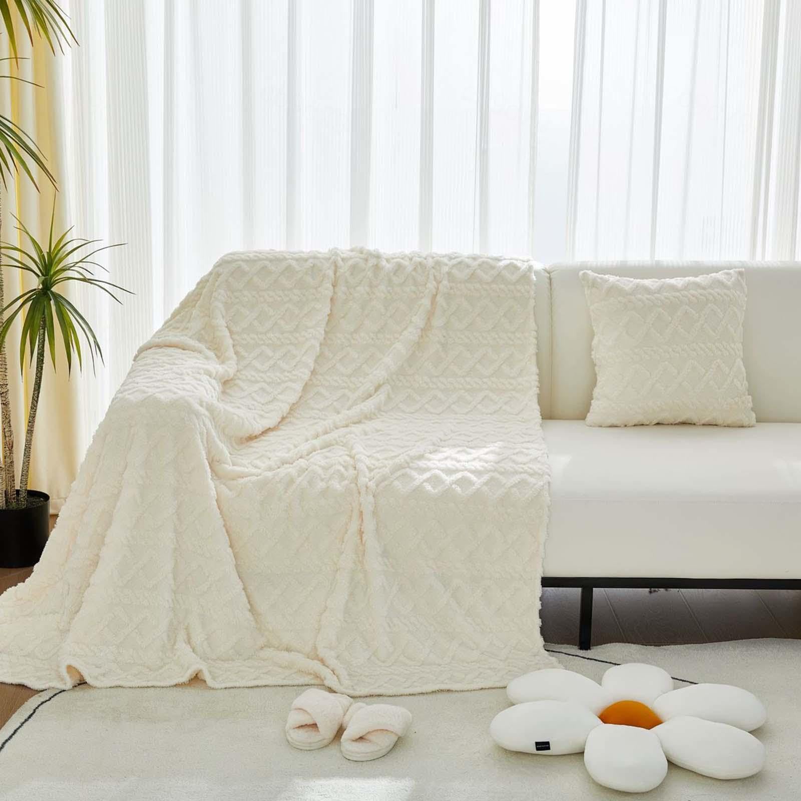 Housse De Canapé Imperméable 3/4 Places - Tissu Velours Teddy  - 2