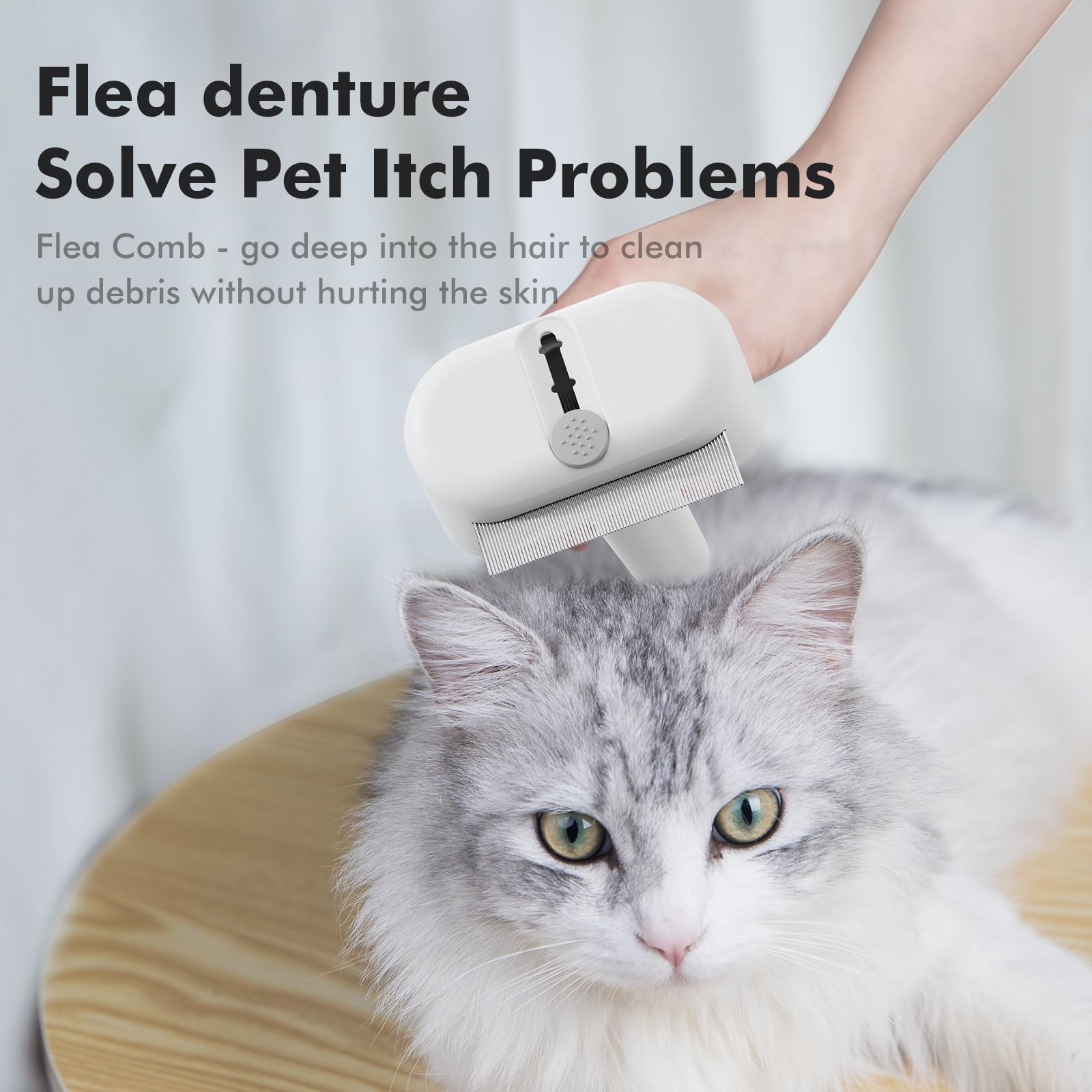Herramienta 3 en 1 para desenredar mascotas, peines para piojos de pulgas de perro para aseo, rastrillo de capa inferior y peine desenredante para desenredar el pelo mate o anudado, ideal