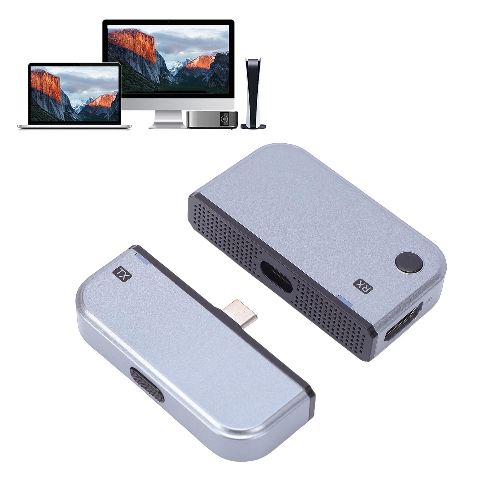 Wireless HDMI Transmitter and Receiver 164FT, 5G 2.4G HDMI Extender Kit 4K Decoding Input 1080P Output, Plug and Play for Audio to Monitor from PC Projector TV Box-picture-13