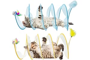 2 Packs Spring Tunnel Cat Toys for Indoor Cat Tubes