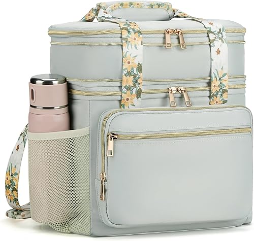 Miniatura 7 de HSHRISH Lonchera táctica expandible, bolsa de almuerzo grande con aislamiento de doble cubierta para hombres, bolsa térmica duradera a prueba de