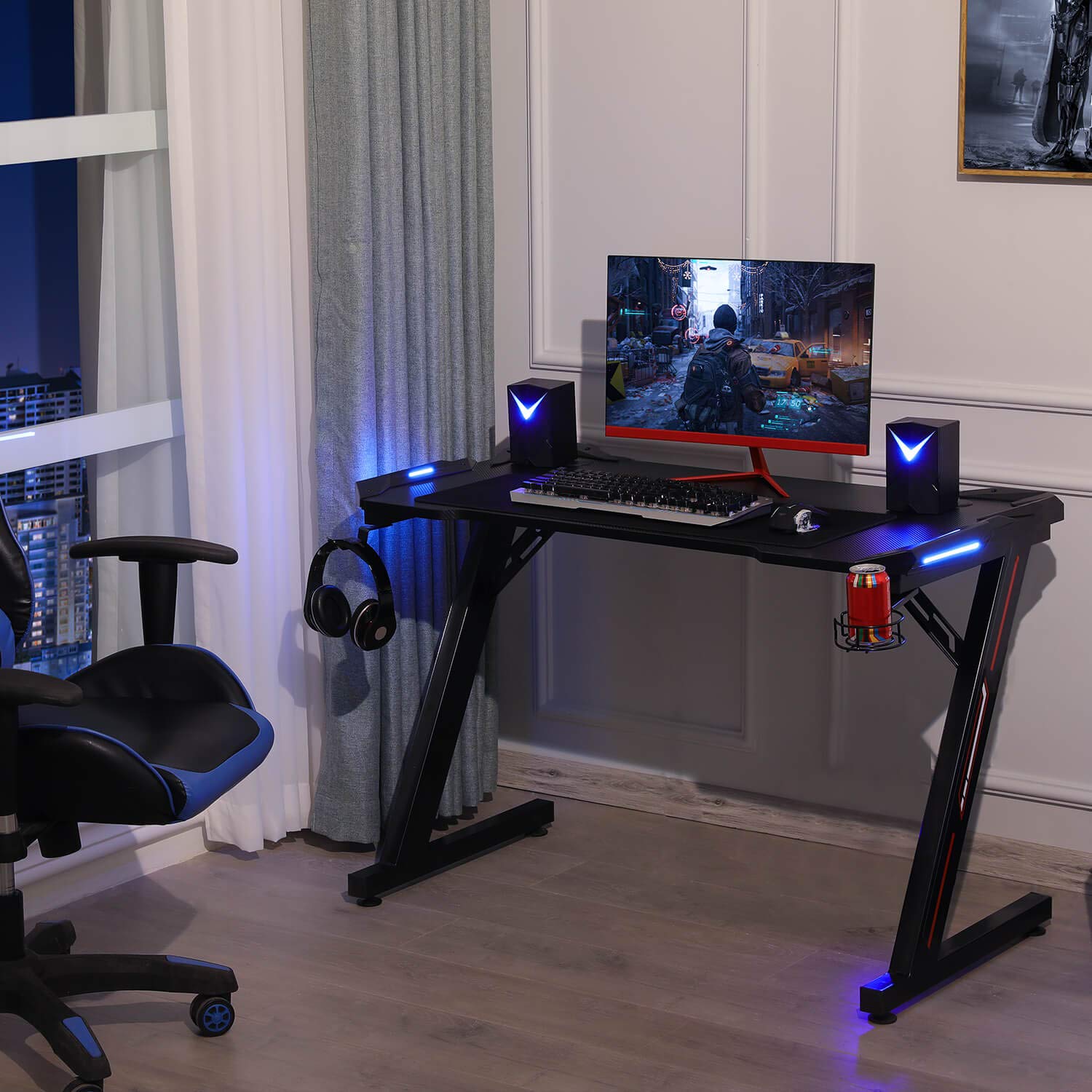 Buy Sedeta Gaming Computer Desk, Gaming Table Desk, Ergonomic ZShaped