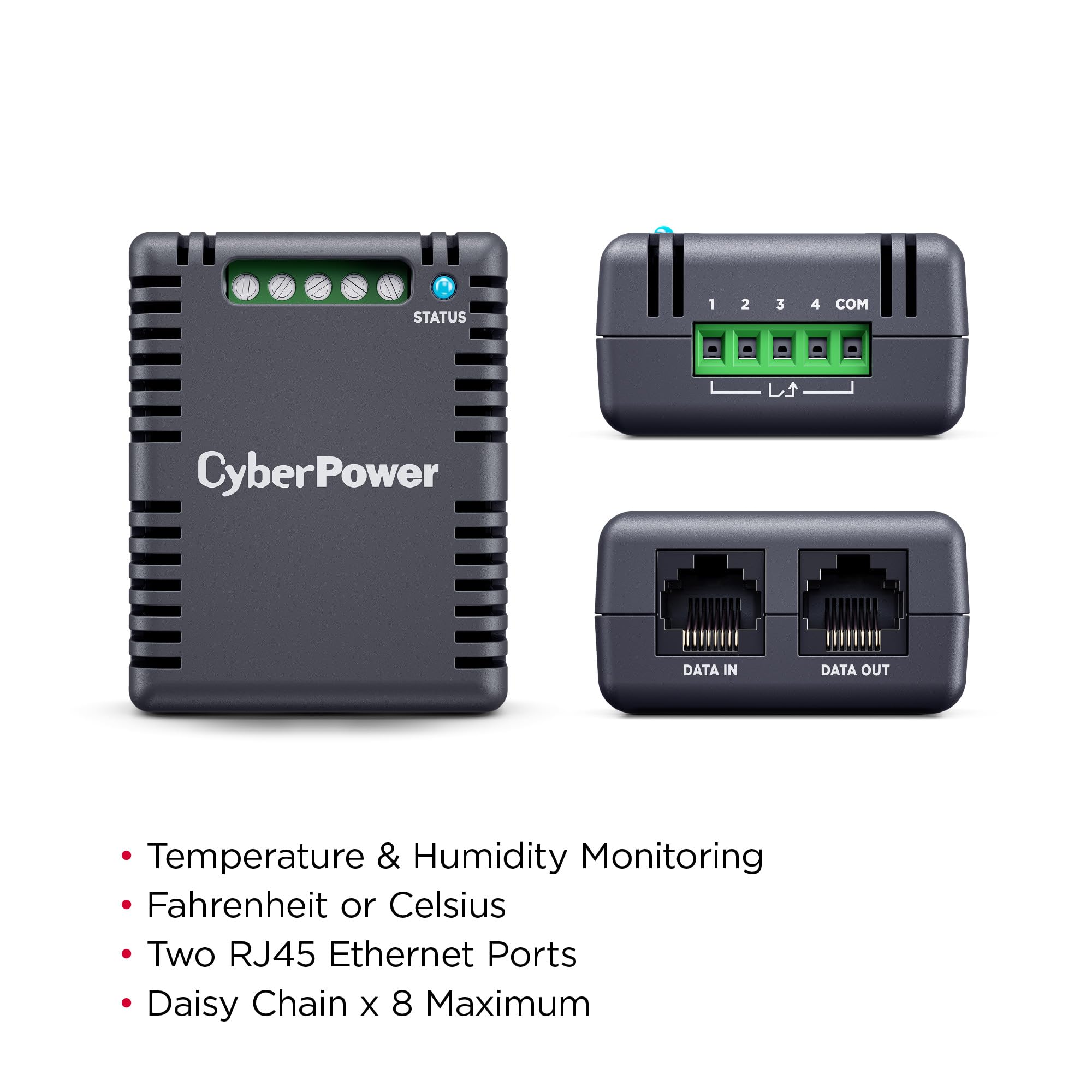CyberPower SNEV001 Czujnik środowiskowy, 12 V, porty Ethernet RJ45, kabel 10 FT