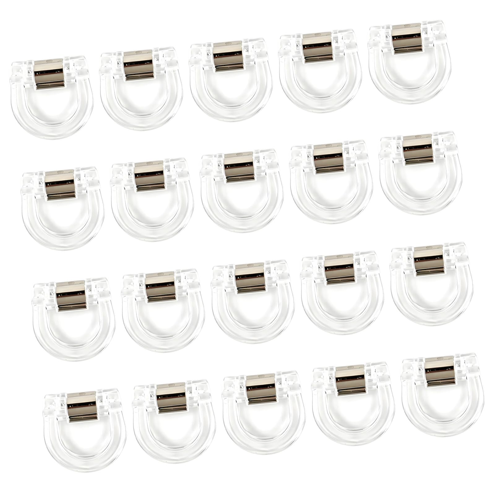 Tsophreniq Transparent 20Pcs Clear Pp Trouser Clamps Adjustable Clothing Fasteners For Tailoring And Hemming Projects Quick Releases Clothing Clamps