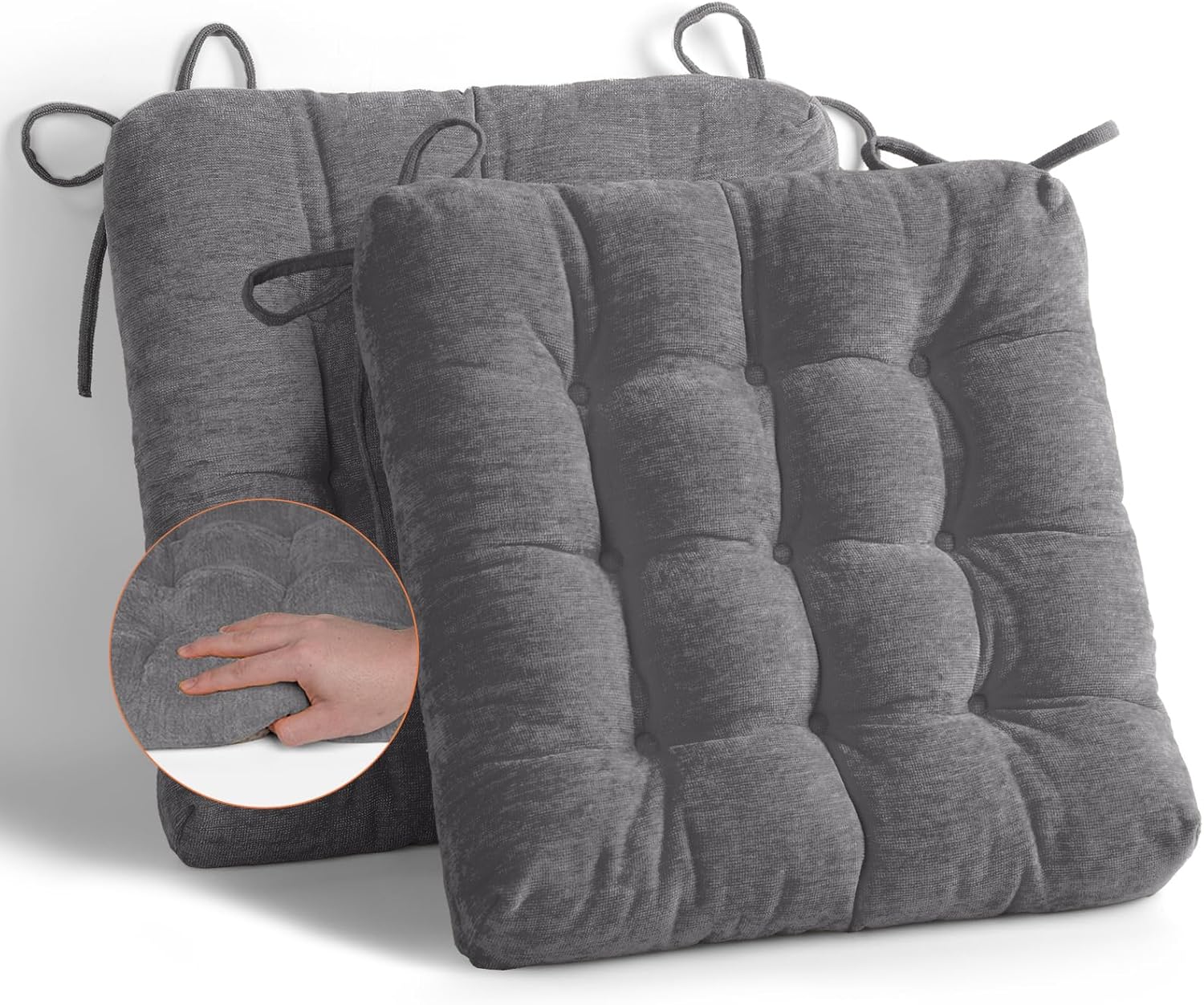 Dining Chair Cushion Set of 2, NonSlip Kitchen Chair