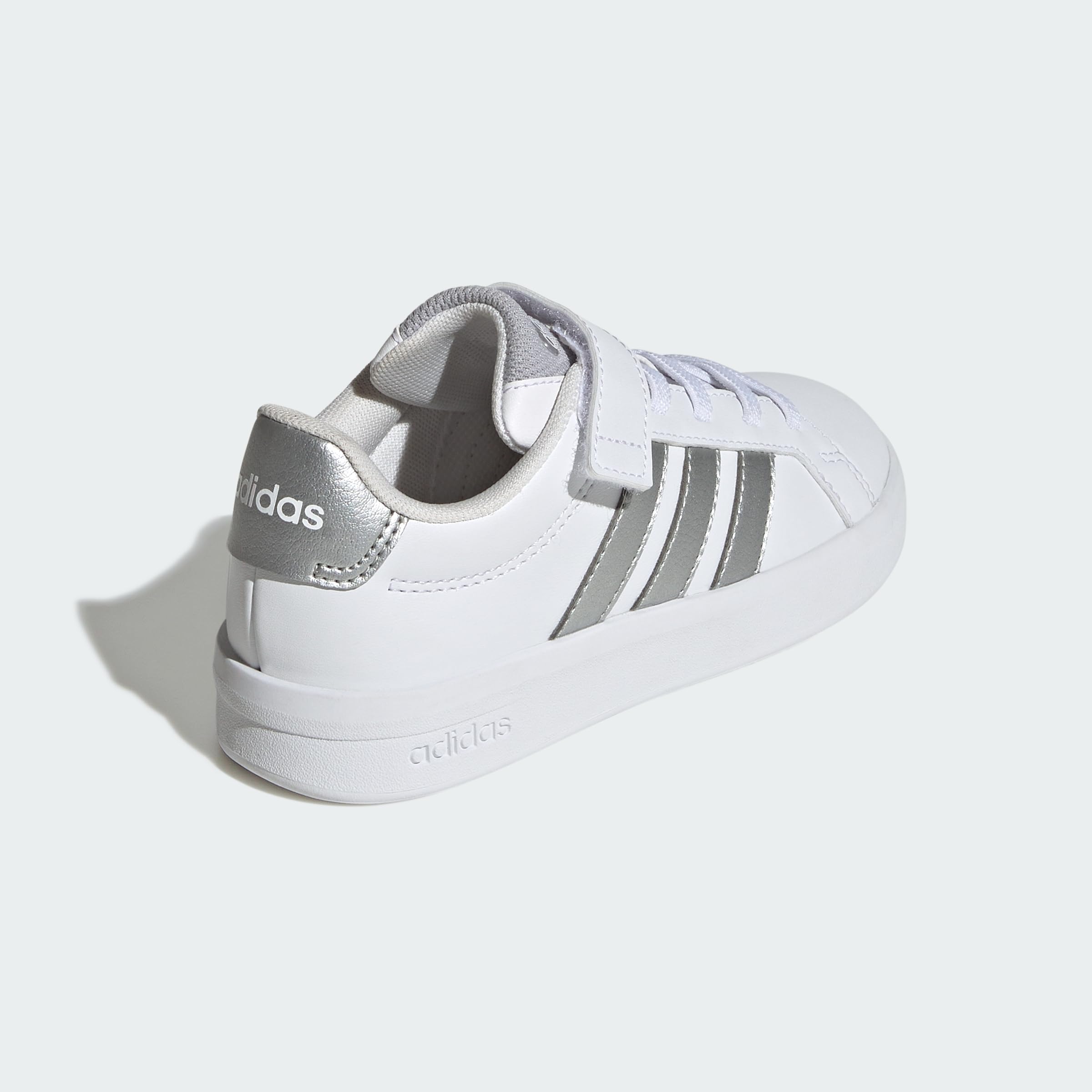 adidas Uniseks - dzieci Grand Court 3.0 Children Shoes, Ftwr White/Silver Met./Silver Met., 35 EU