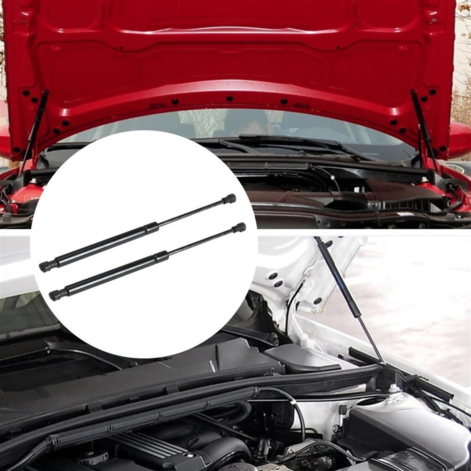 Car Hood Struts Per BMW Per 3 Per La Serie Per E90 2005-2012 2 Pz Auto Struts Bar Asta Supporto 51247250308 Auto Molla Gas Cofano Ascensore Portellone Tronco Molle Gas Cofano(Front
