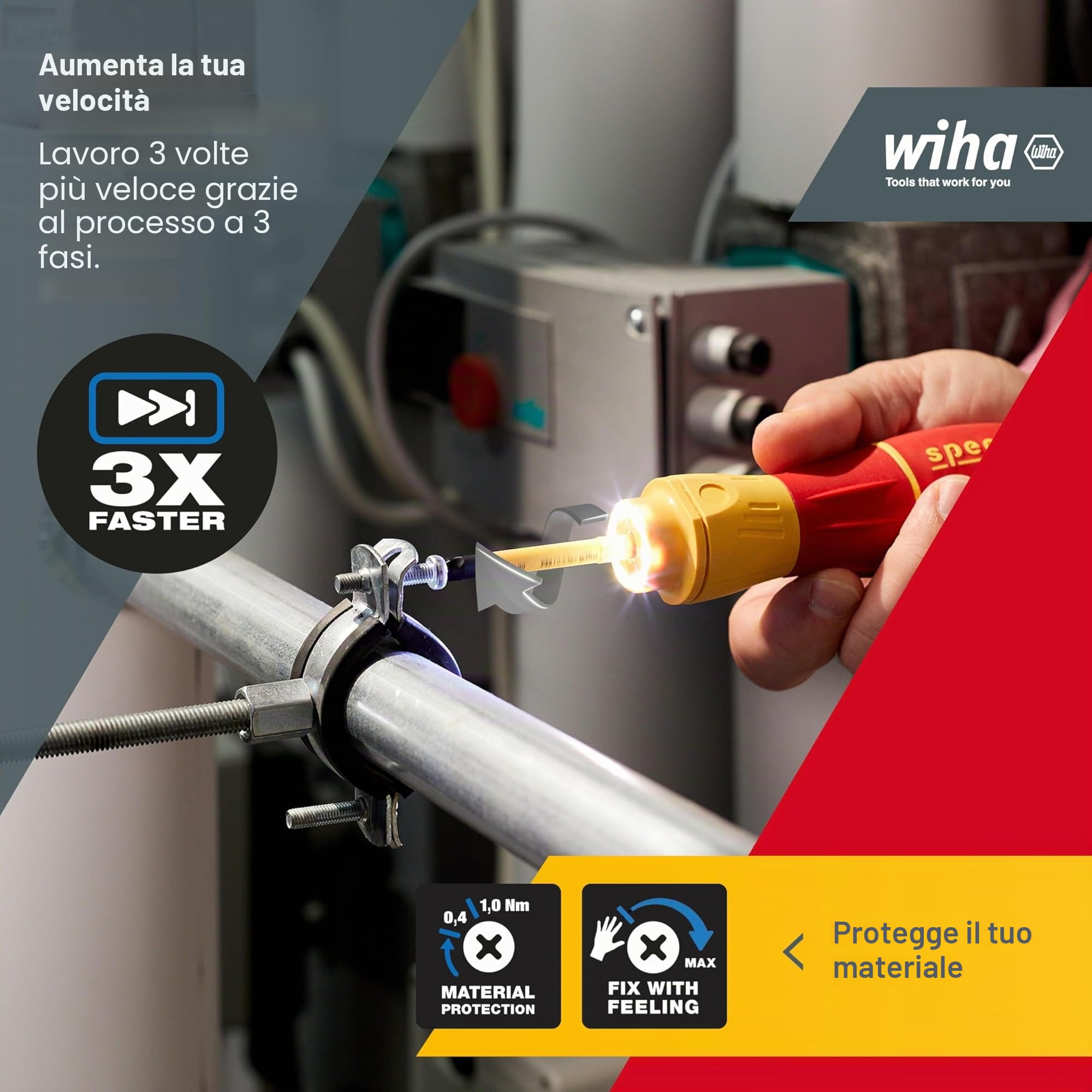 Wiha Destornillador eléctrico speedE® II electric surtido de 7 uds., con slimBits, baterías y cargador USB en L-Boxx Mini (44318) | (44318) Coppia 0,4Nm + 1Nm I L-Boxx Mini I batterie, cavo USB I luce LED I avvitatore a batteria I cacciavite elettrico