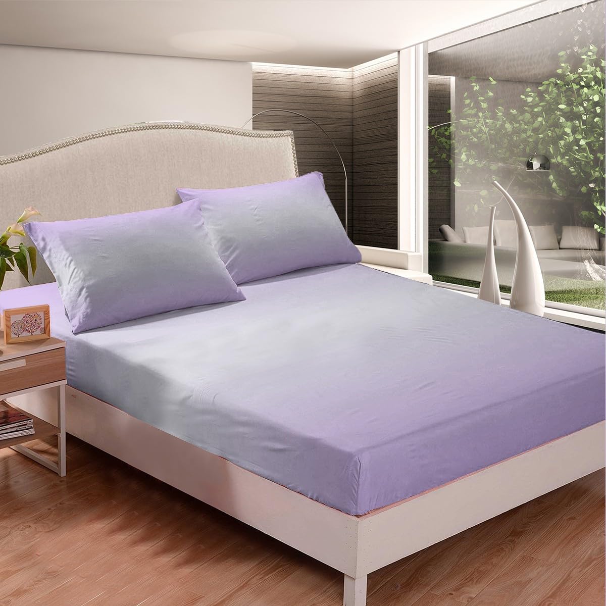 La Premura - Juego De Ropa De Cama Para Cuna Para Niñas, Acuarela, Mariposas Moradas, 3 Piezas, Tamaño Estándar, Para Bebé, Cunas, Bebés, Juego De Ropa De Cama Floral, Rosa Pastel, Amarillo