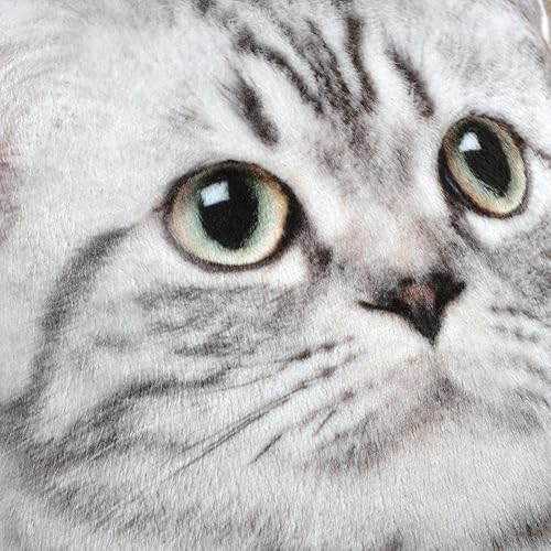 Miniatura 2 de JWH Funda de almohada decorativa con forma de gato 3D, almohada decorativa con forma de animal, funda de almohada con estampado de mascotas para