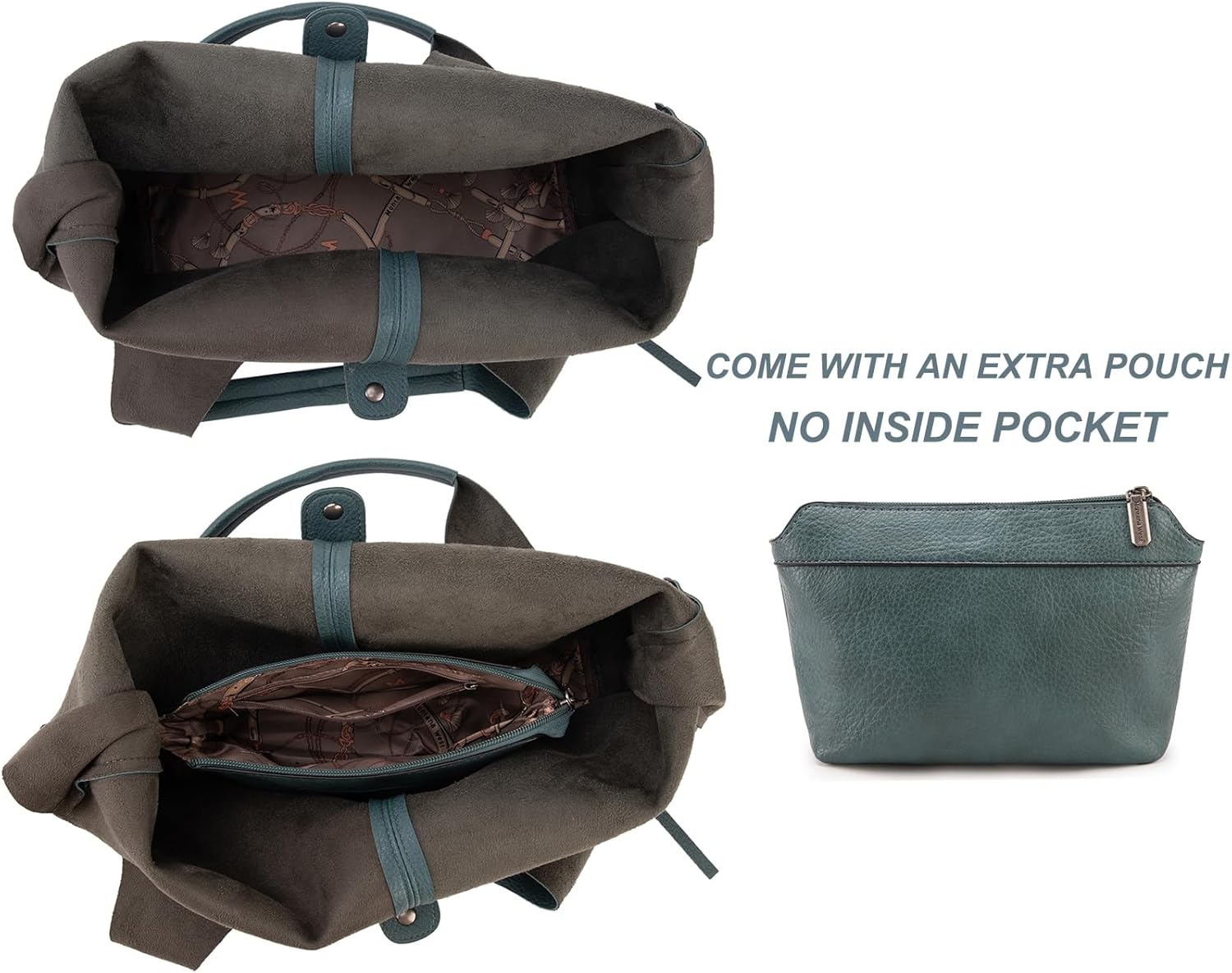 Montana West Slouchy Hobo Bags for Women Soft Designer Shoulder Purses Ladies Top Handle Handbag - Image 5