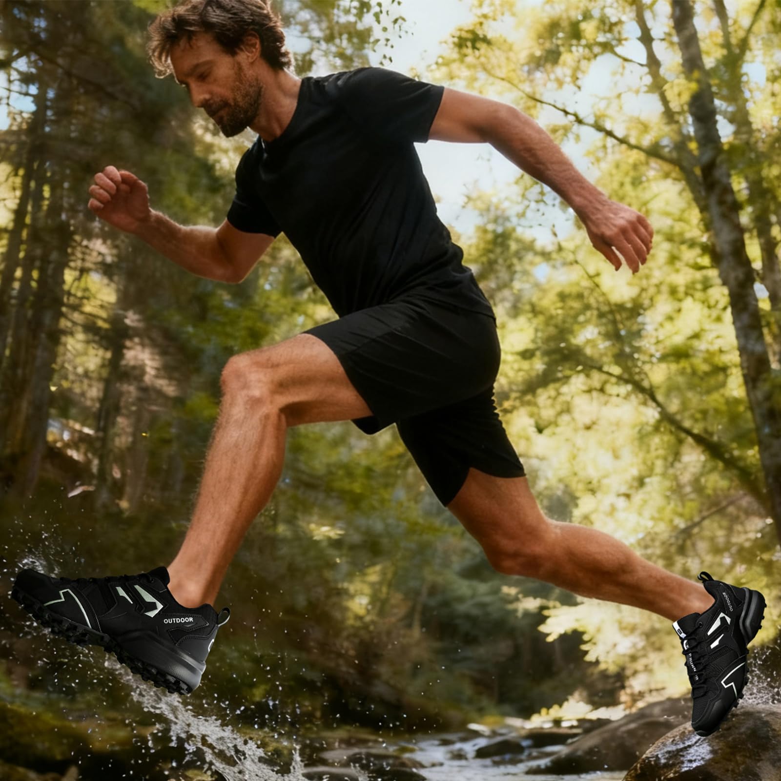 Scarpe da Trail Running Uomo Scarpe Trekking Scarpe da Escursionismo Outdoor Antiscivolo Fitness Running Sneakers
