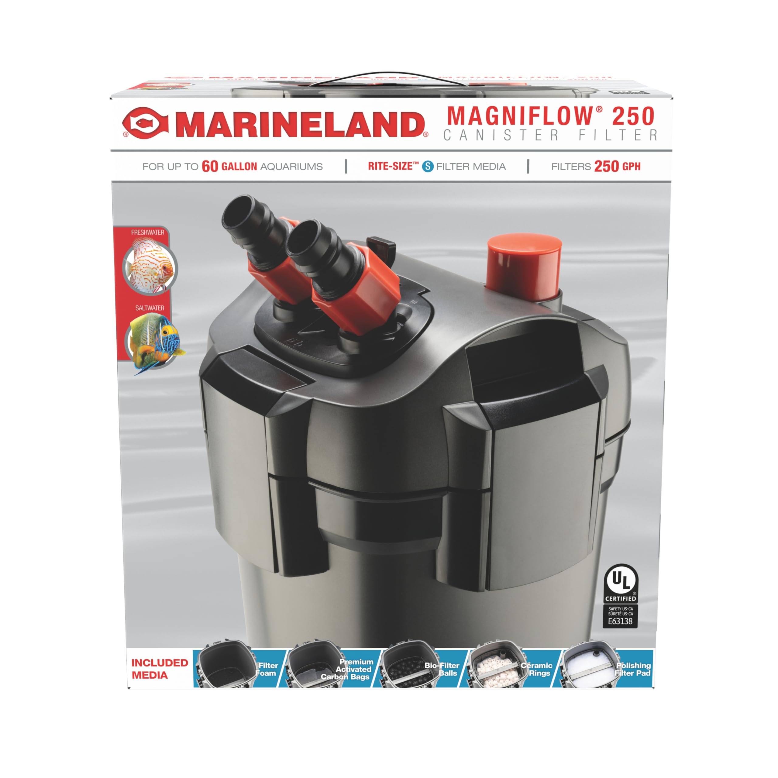 Marineland Magniflow 250 GPH Canister Aquarium Filter