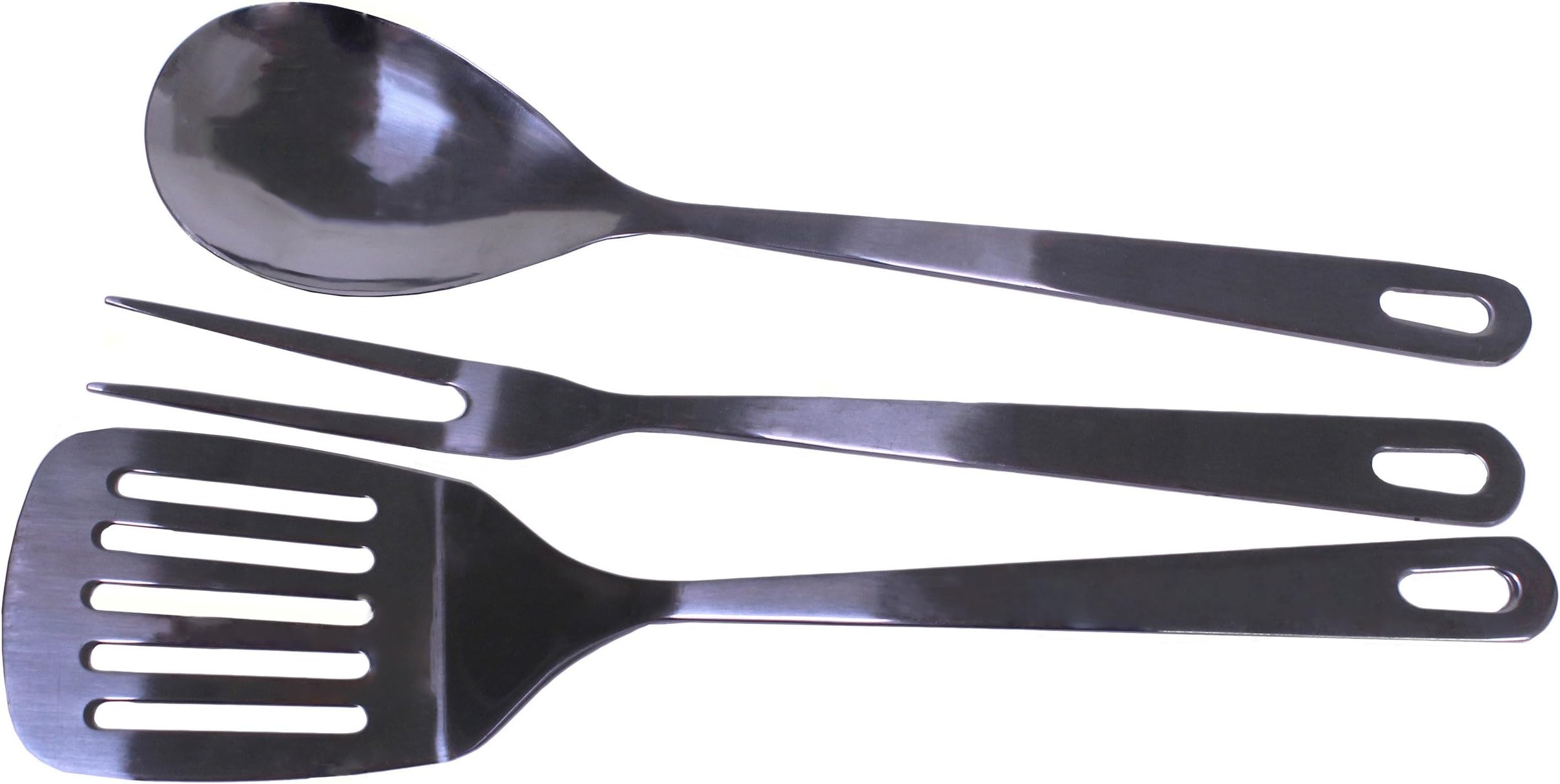 3 - Pc. Set of Texsport Stainless Steel Cooking Utensils