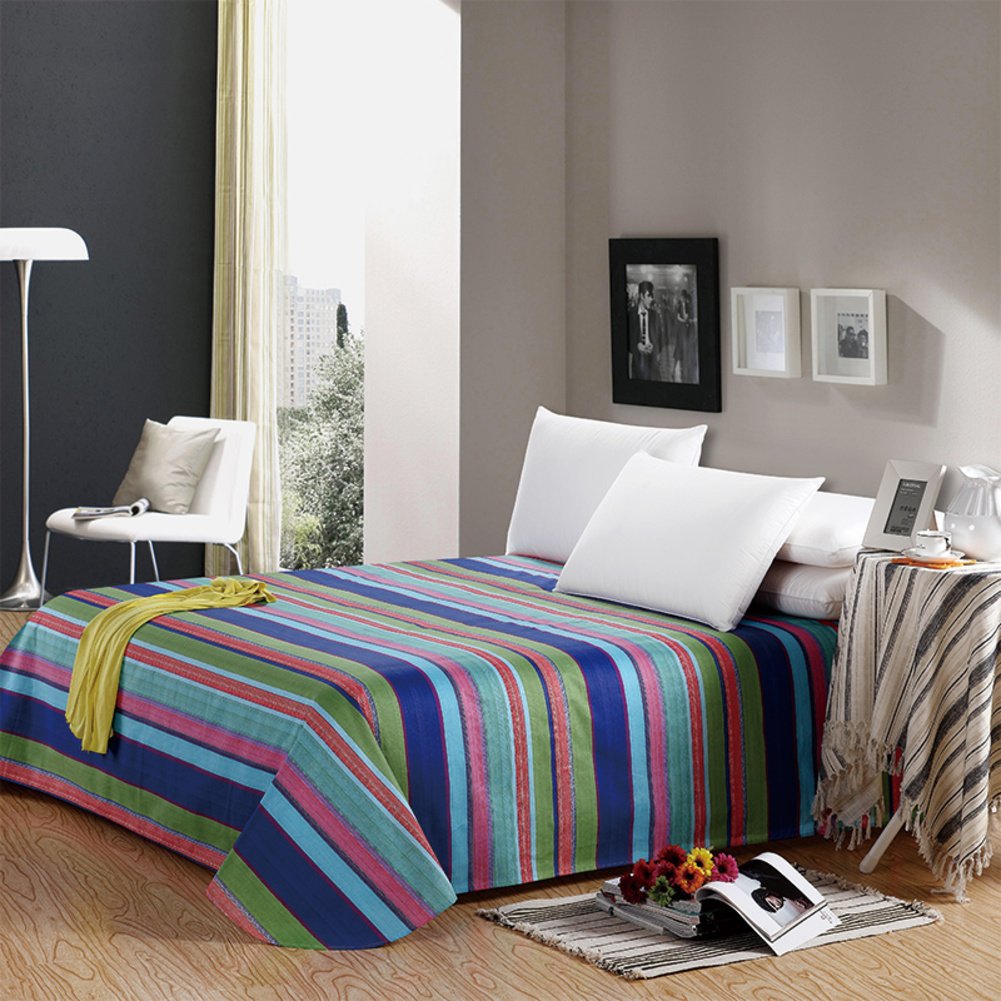 Sergé de coton drap de lit minimaliste pour ambiance de chambre zen
