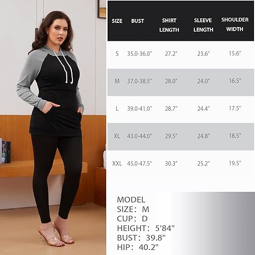 Miniatura 5 de Bhome Sudadera con capucha de lactancia de manga larga sudadera casual para lactancia materna