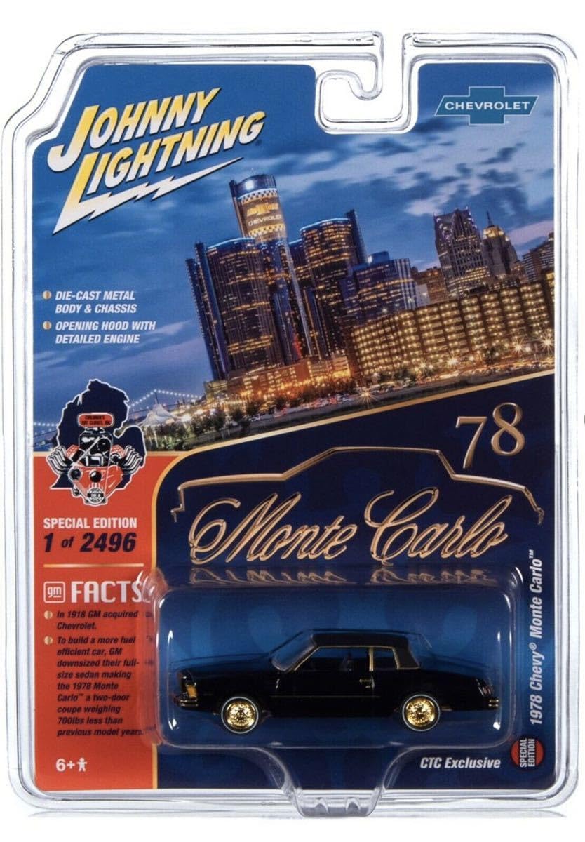 ジョニーライトニング1978 Monte Carloローライダーミニカー未開封☆ Johnny Lightning 1:64 Lowriders 1978 Chevrolet Monte Carlo