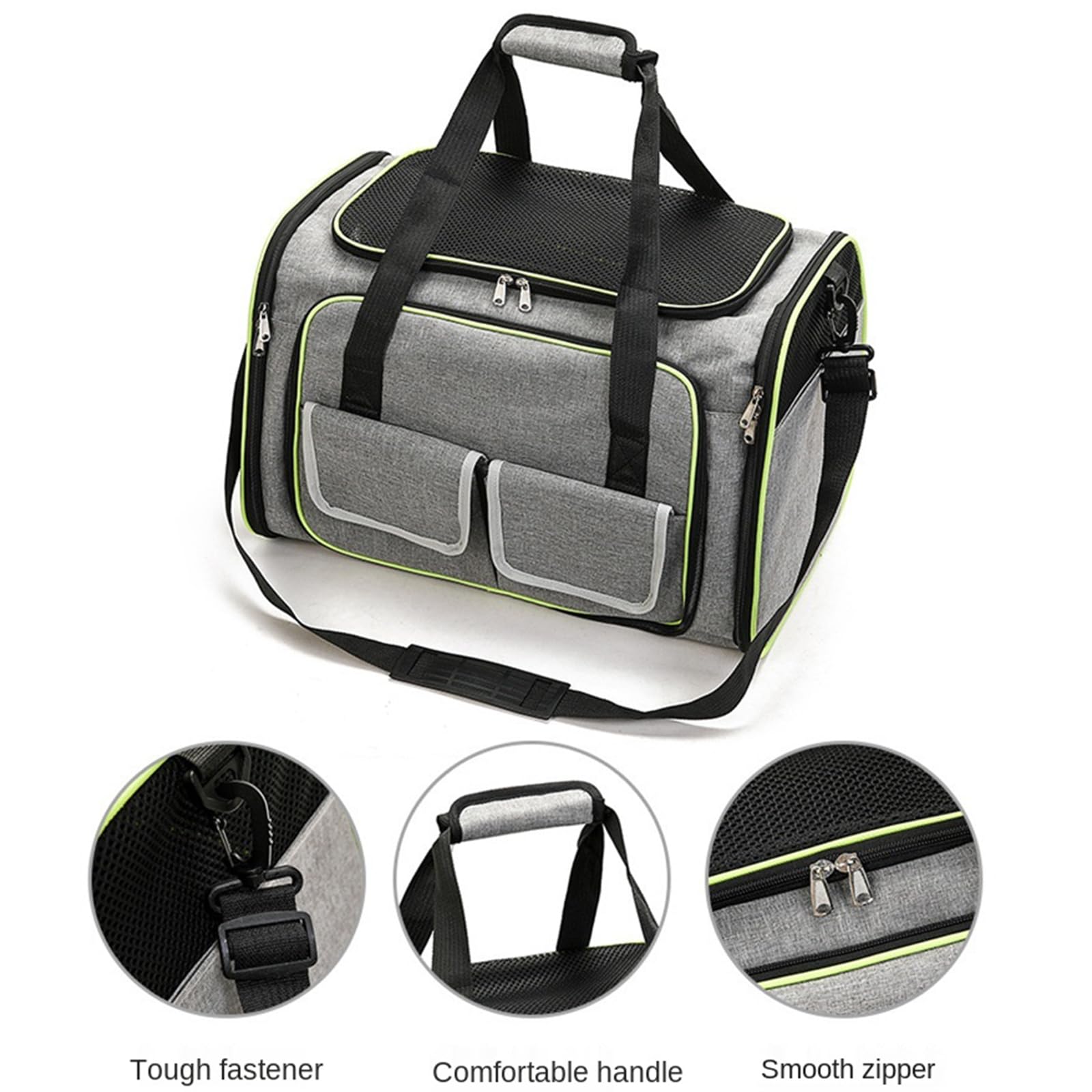 Transportín blando para gatos, aprobado por aerolíneas para gatos medianos, animales pequeños y cachorros de menos de 15 libras, bolsa de viaje expandible para mascotas con 2 lados para perros peque