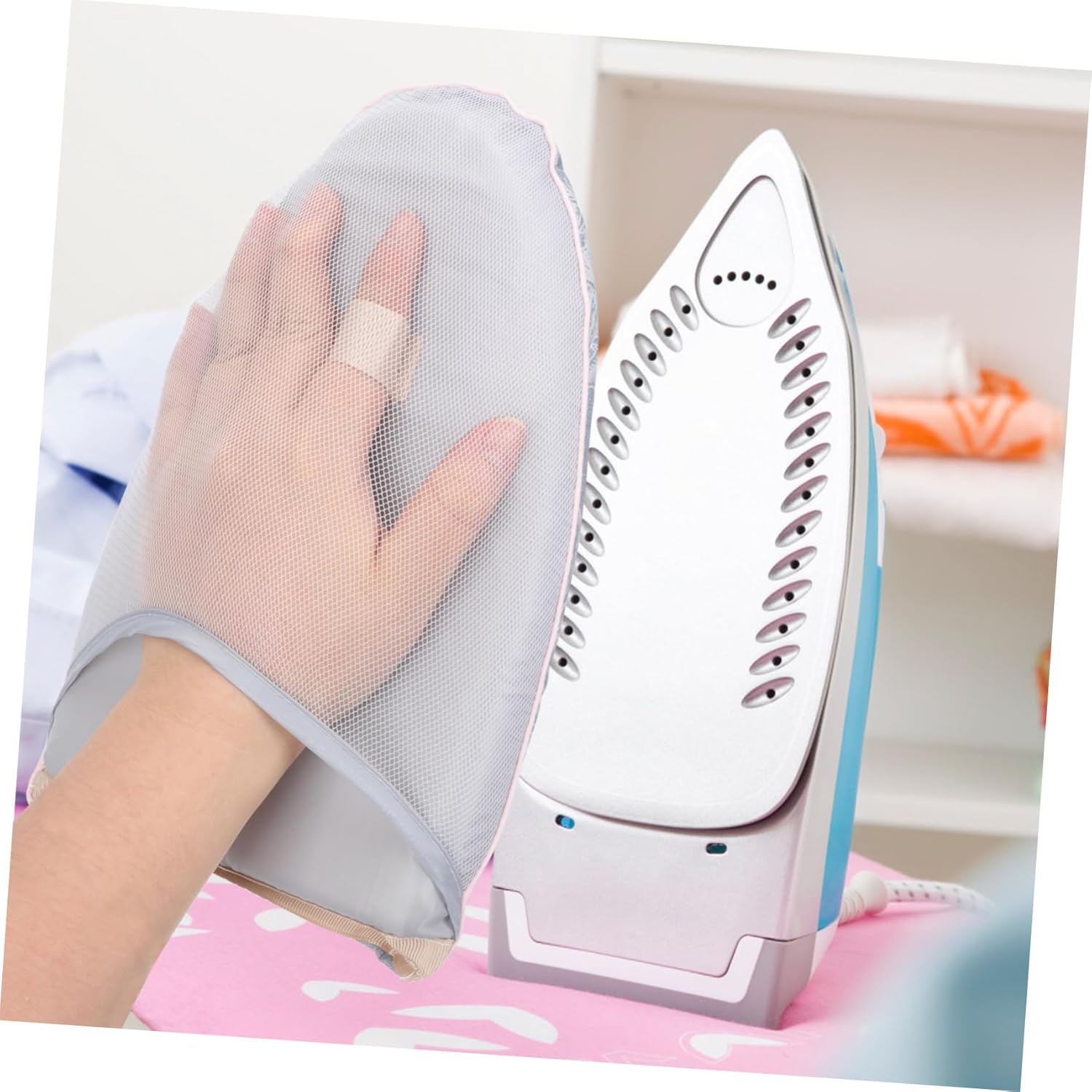 Zerodeko 3pcs Heat Resistant Ironing Glove Garment Steamer Mitt Ironing Board Protector for Clothing Handheld Steaming Hands Protector