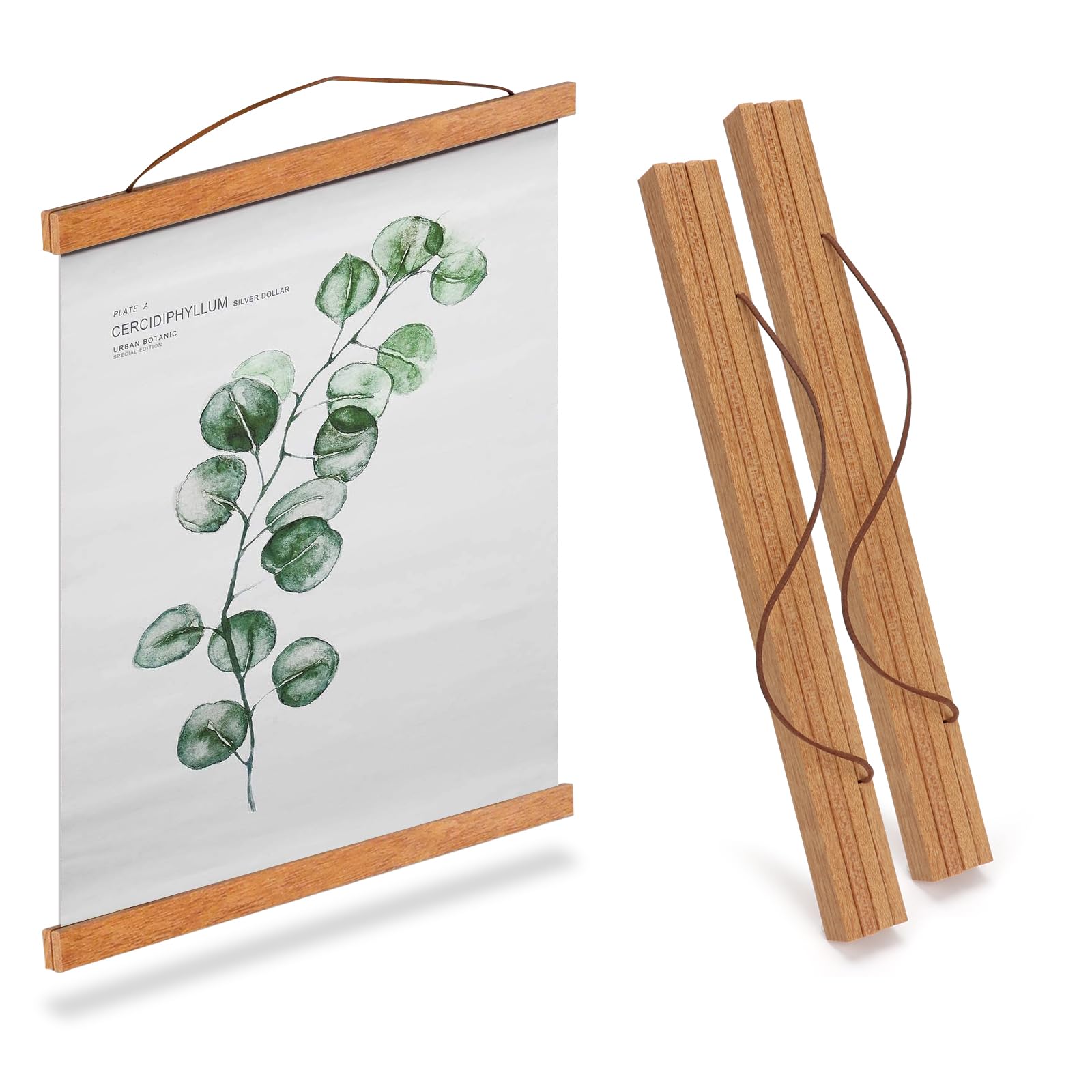 ZOLGINAH Posterleiste Posterleisten Bilderrahmen, Magnetisch Bilderleiste Poster Aufhänger Posterschiene 31cm, Posterrolle für Aufhängen von Poster, Fotos (2 Stück31cm A3)