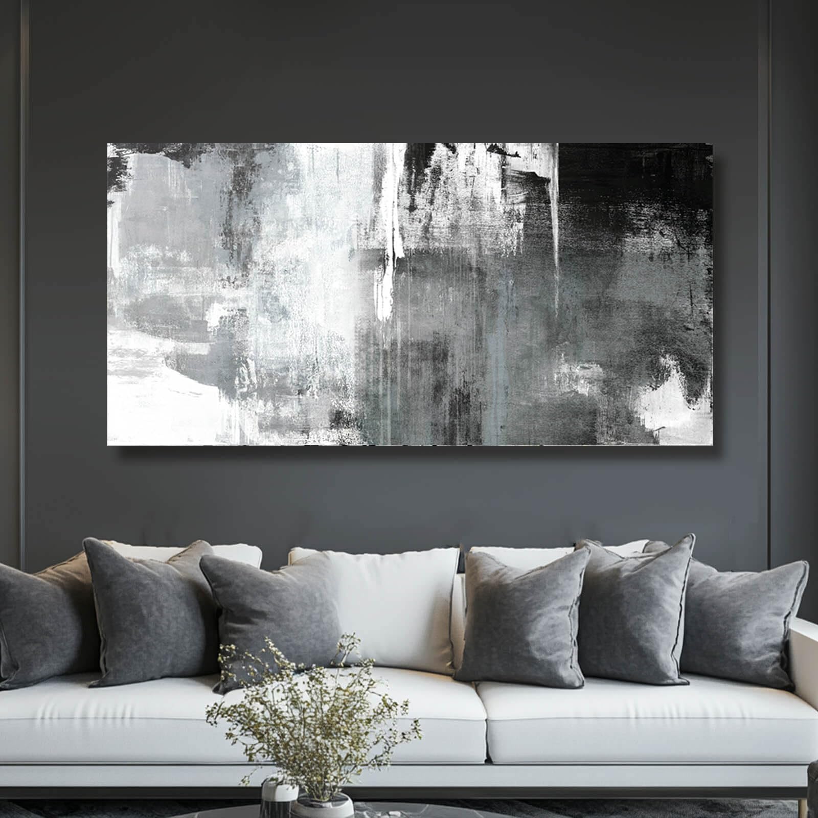 Toile Murale Chien Cocker Noir Et Blanc - 20x30 Cm - Décoration Moderne Chambre, Salon - 2