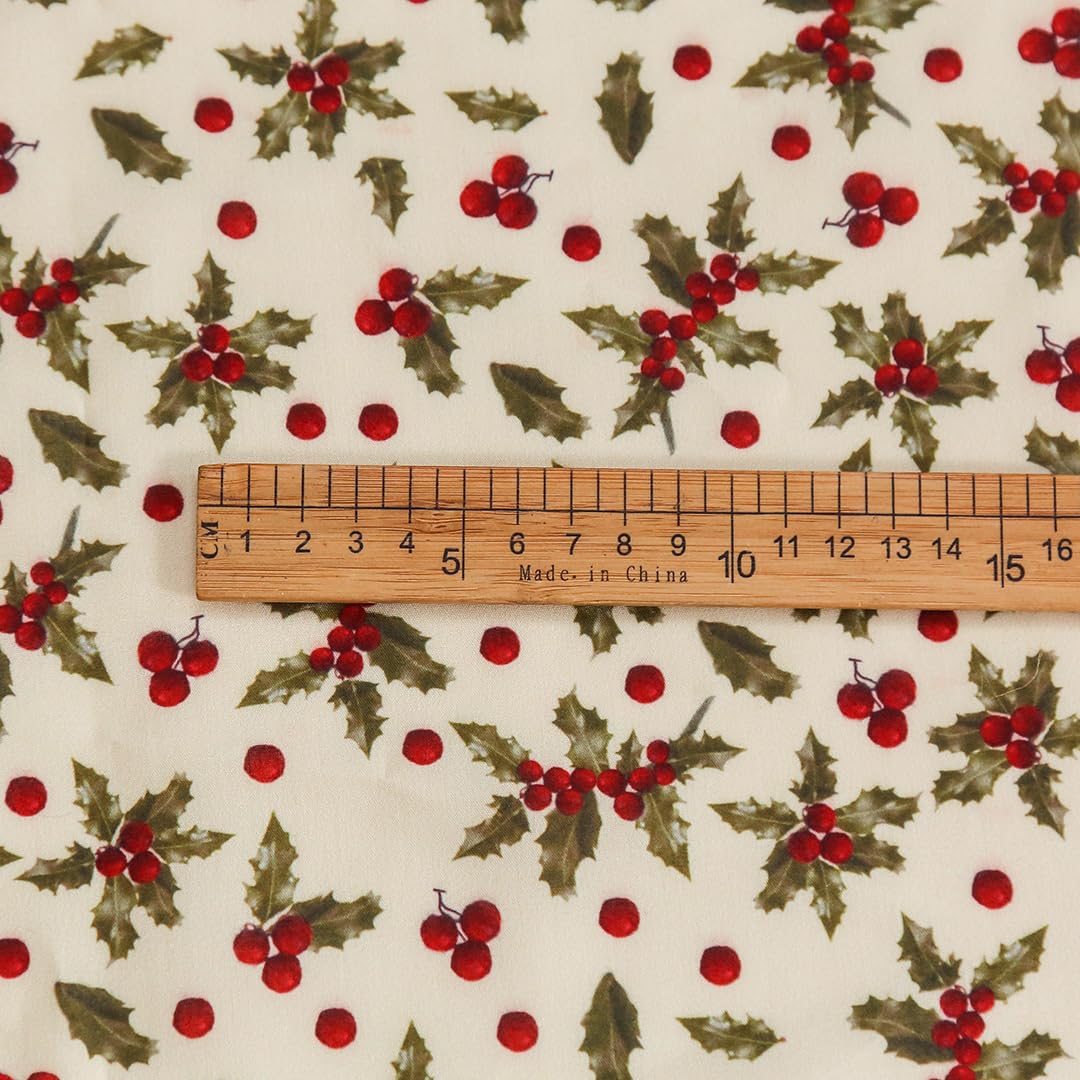 Tela de algodón estampada navideña (50-200) x 150 cm for coser, acolchar, patchwork y bricolaje.(1,150x200cm)