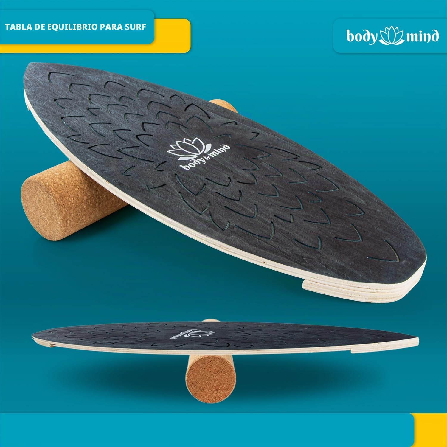 Tabla de equilibrio tabla de surf tabla de equilibrio para fisioterapia entrenamiento de surf; entrena el equilibrio y la coordinación con E-BOOK gratuito