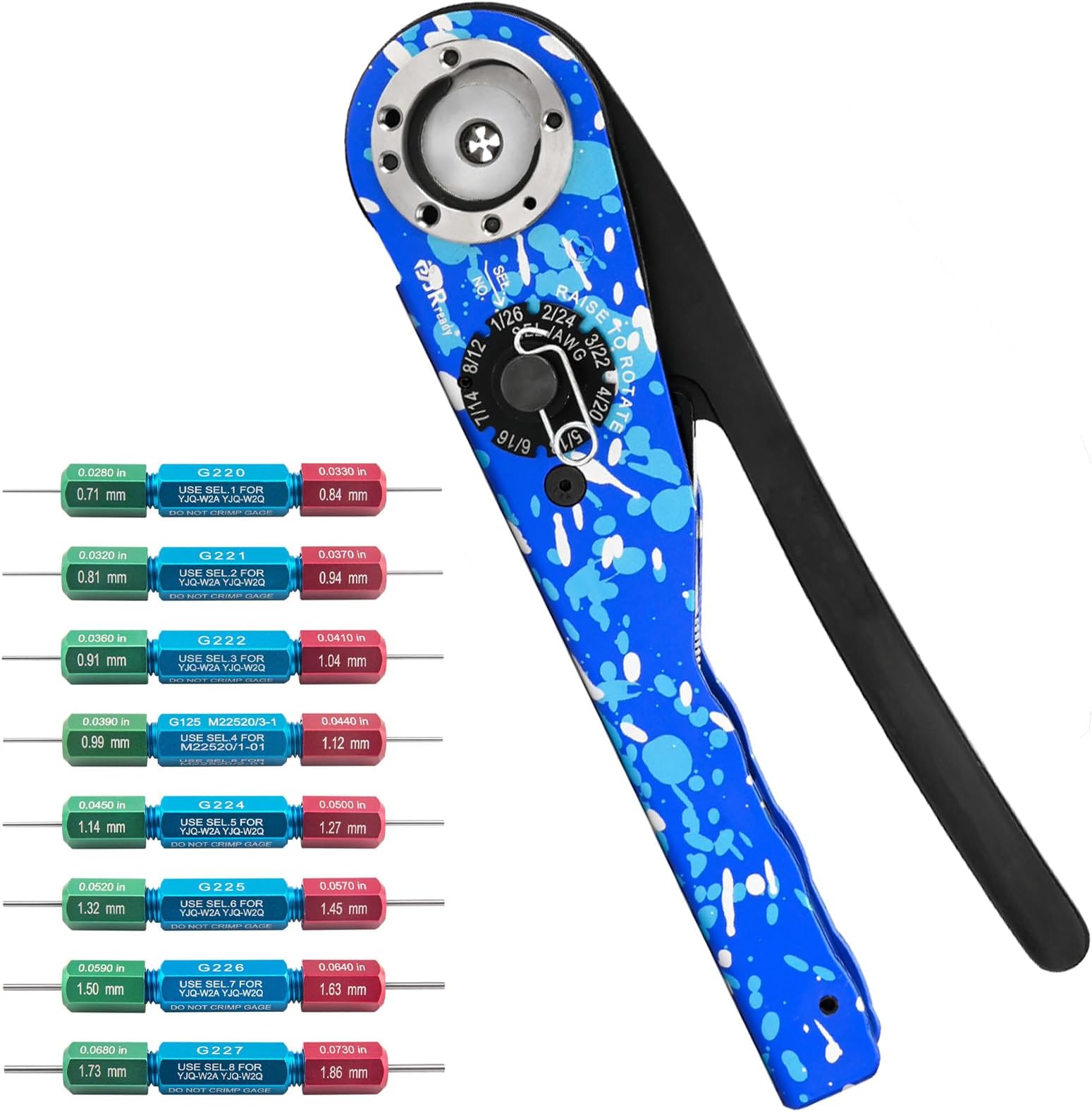 JRready M22520/1-01 Crimp Tool Kit JST1026,JRD-AF8 Crimping Tool with TH1A Turret Head