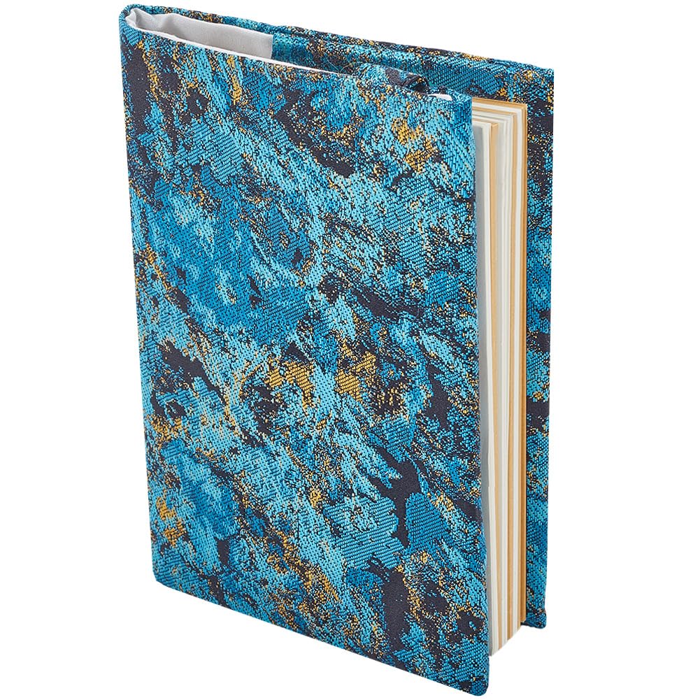 CRASPIRE Dark Turquoise Protector Cloth Book Cover Adjustable Book Sleeve Soft Cloth Retro for A6 Paperbacks Hardcover Reader Book Lovers