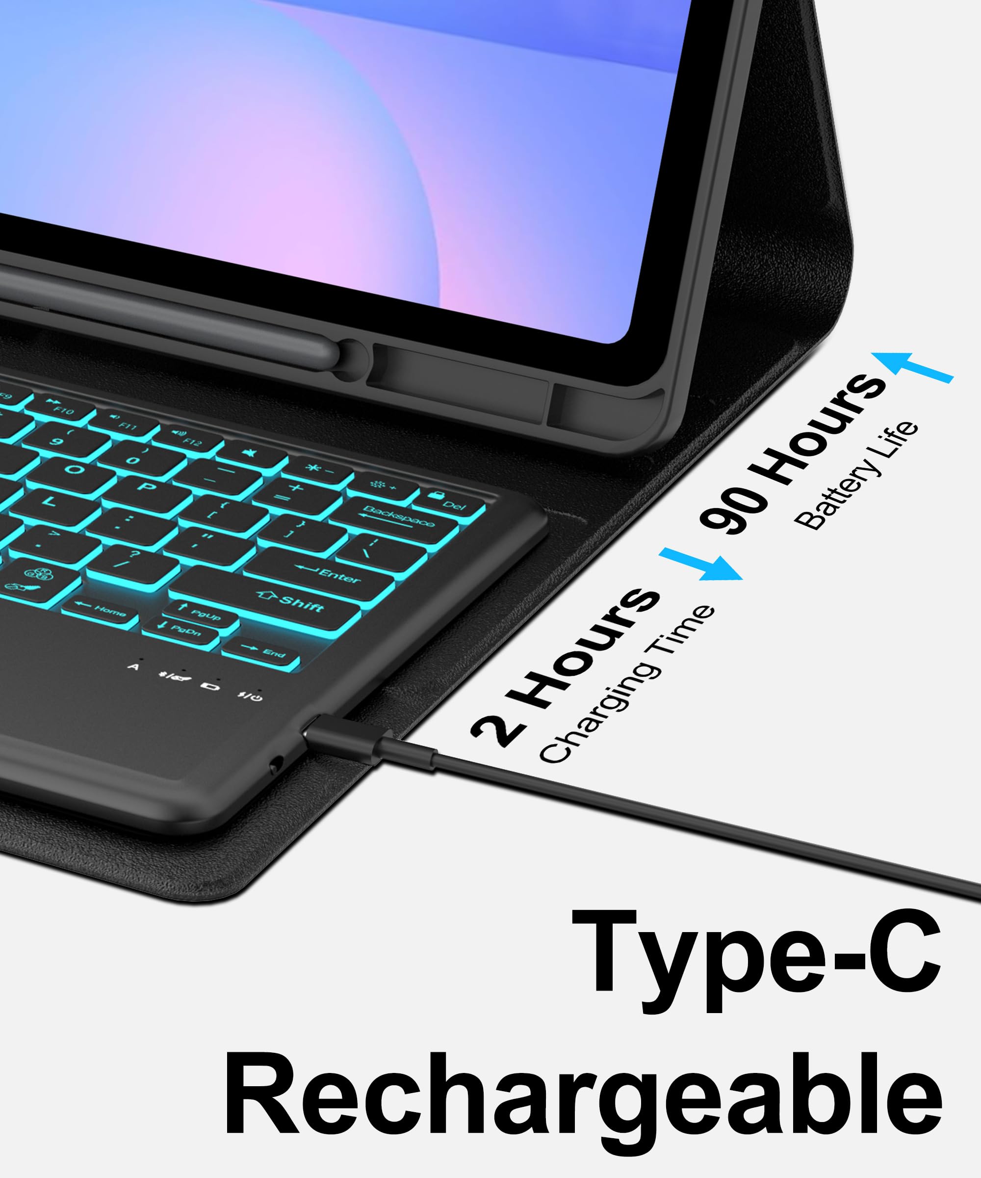 Amazon.com: Touch Keyboard Case for Samsung Galaxy Tab S10 FE+