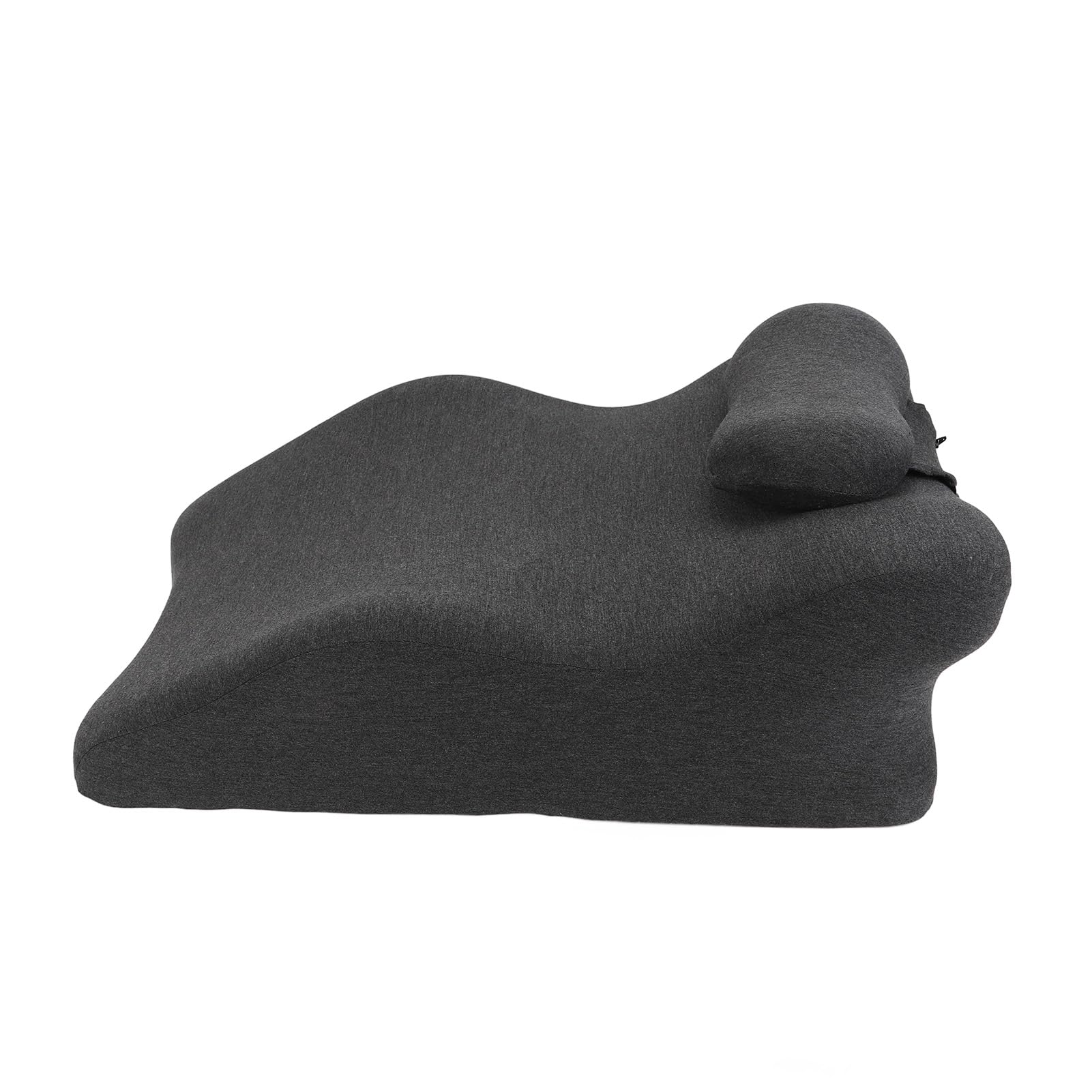 Pongnas Almohada de Cojín Elevador de Piernas para el Hogar y el Salón - Almohada de Descanso de Piernas Premium con Funda de Franela Extraíble (Gris Oscuro)