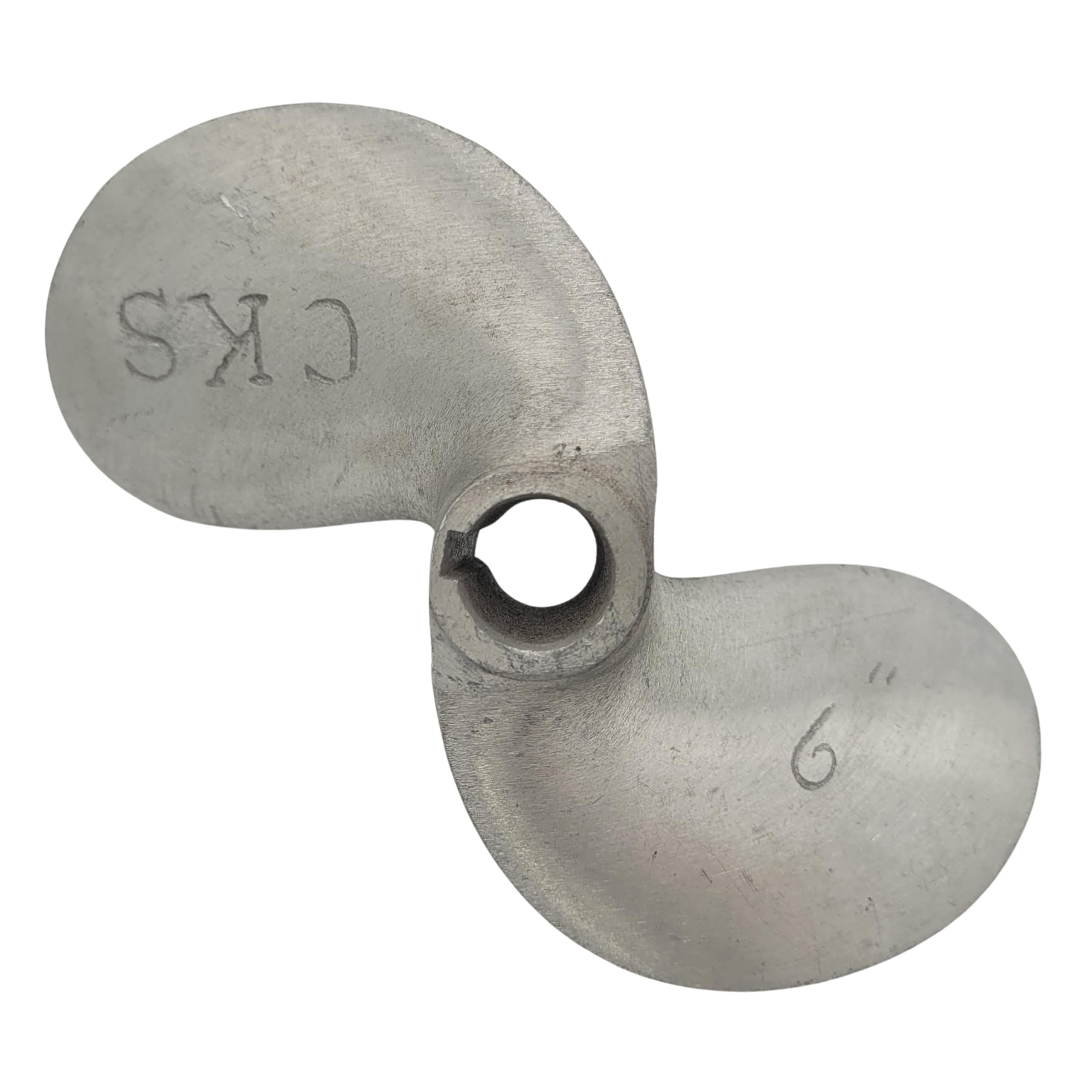 SANAR Aluminum Propeller for Longtail Mud Motor Long Tail Boat - Keyed Tapered Shaft - Standard (6.0")
