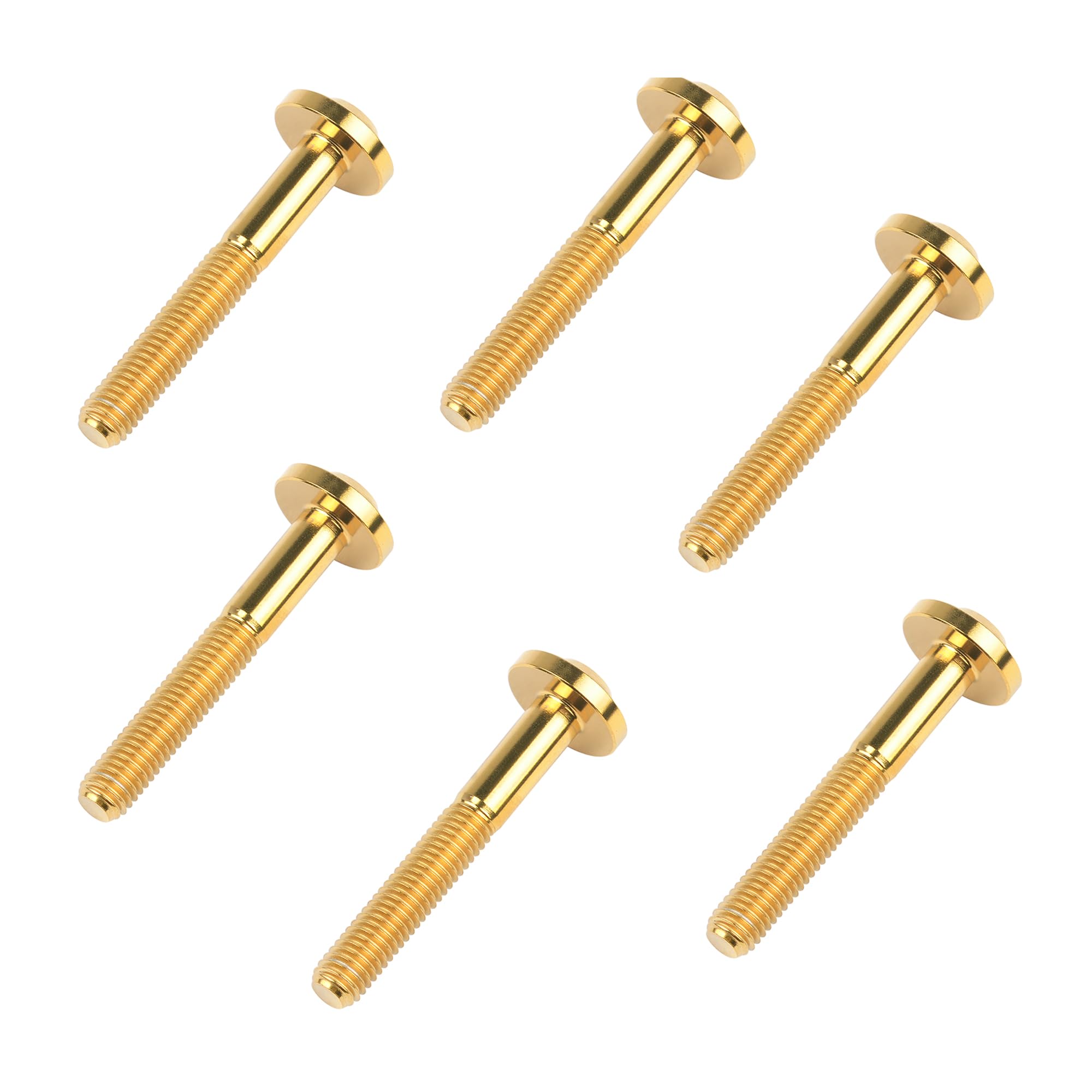 DWAMMEBRS Bolt T25 Torx Screws M5x10 12 15 20 25 30 35mm Corrosion Bolts for Cycling Motorcycle Automotive(Gold,M5x30mm)