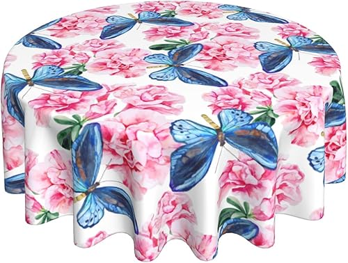 Mantel redondo con diseño de piñas de pascua, impermeable, lavable, para el hogar, restaurante, cocina, picnic, fiesta, decoración de fiesta, mantel