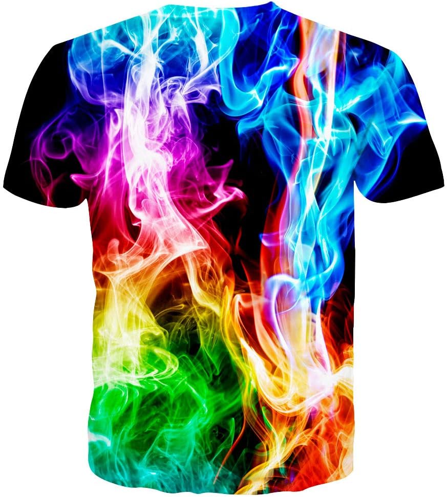 Hgvoetty Unisex 3D Print Shirts Colorful Space Graphic Tees for Men Women Teens - Image 2
