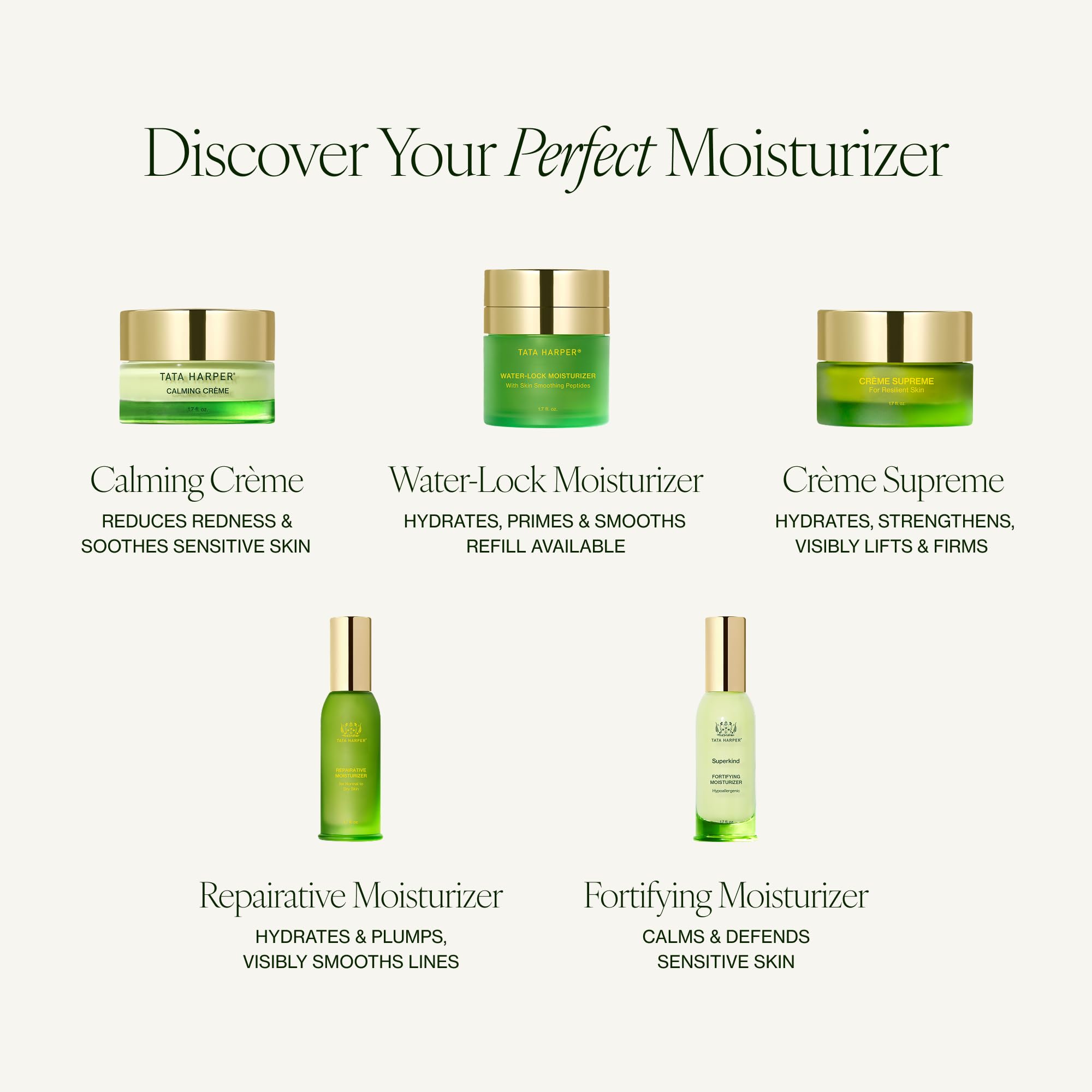 Tata Harper Repairative Moisturizer, Daily Lightweight Moisturizer for Dewy Skin, 50ml