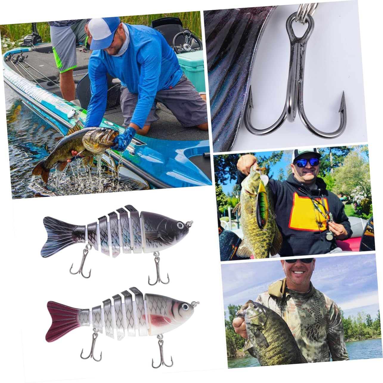 Lot de 6 leurres de pêche en eau salée - Mini outil