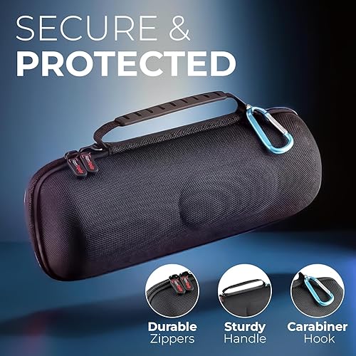 Vista 2 de HomEquip Funda rígida para altavoz portátil inalámbrico JBL Charge 5 / Charge 4 (funda solamente)