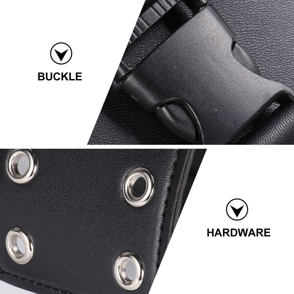 Gadpiparty Borsa da Moto in Pelle PU Nera, Grande Capacità