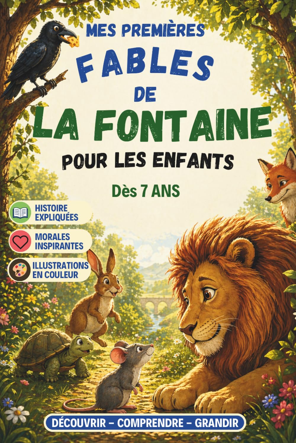 Mes premières Fables de La Fontaine: Les plus belles fables expliquées et illustrées : Livre de lecture pour enfant dès 7 ans. Jean de La Fontaine